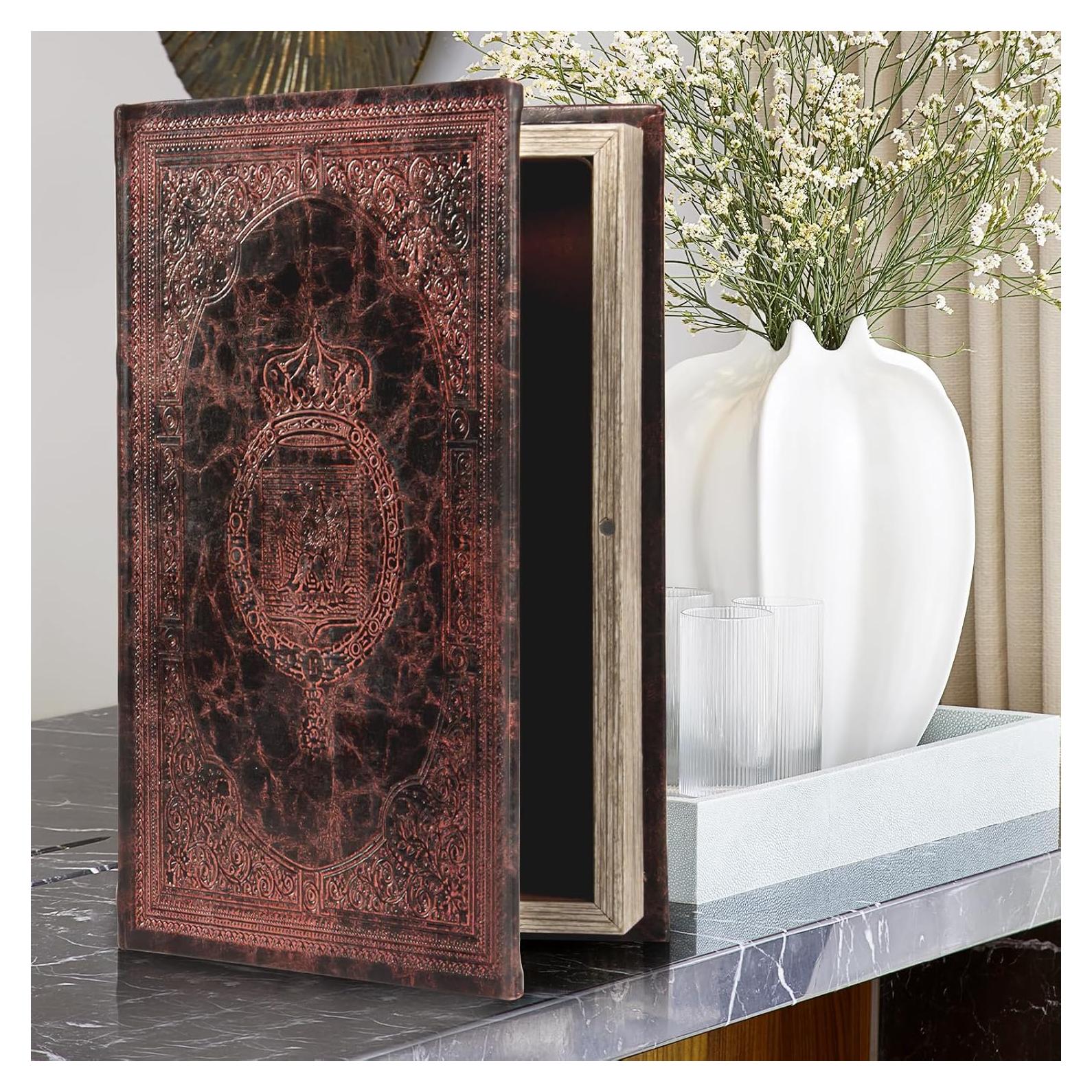 Caja de Almacenamiento Vintage DROFELY de Cuero Sintético 26x17 cm