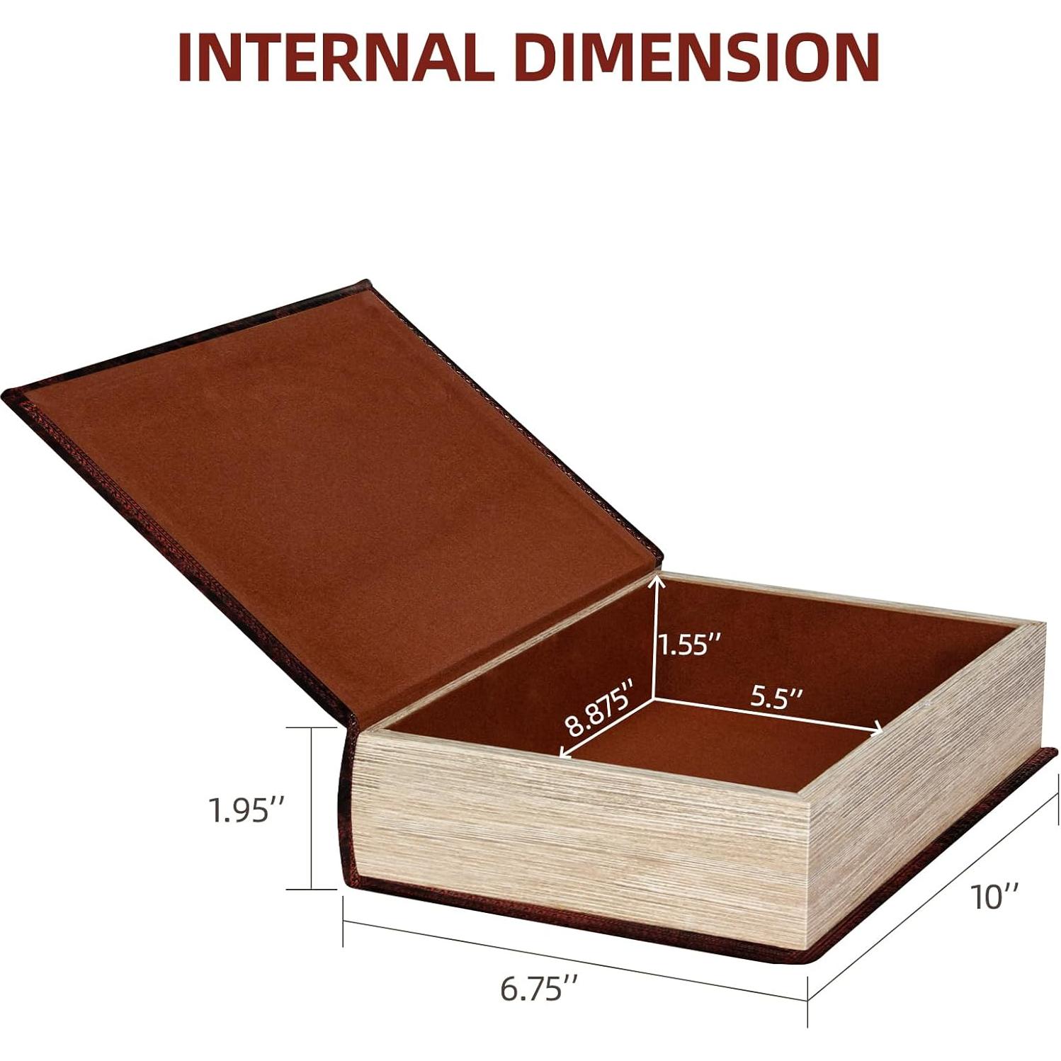 Caja de Almacenamiento Vintage DROFELY de Cuero Sintético 26x17 cm