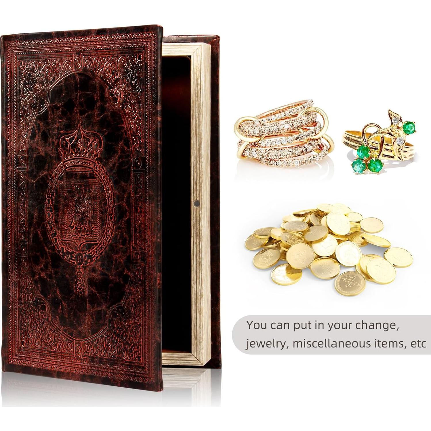 Caja de Almacenamiento Vintage DROFELY de Cuero Sintético 26x17 cm