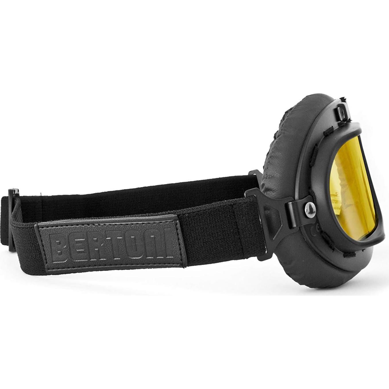 Gafas de motocicleta Bertoni AF195 - Vintage Negro Mate