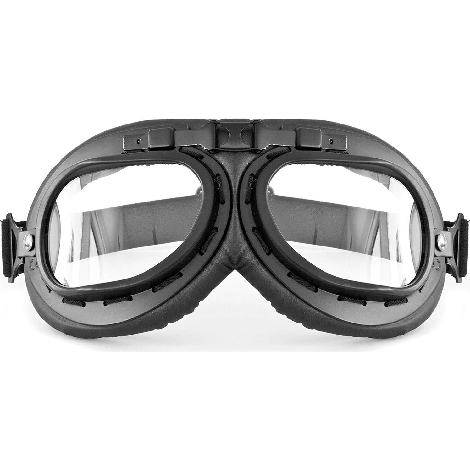 Gafas de motocicleta Bertoni AF195 - Vintage Negro Mate