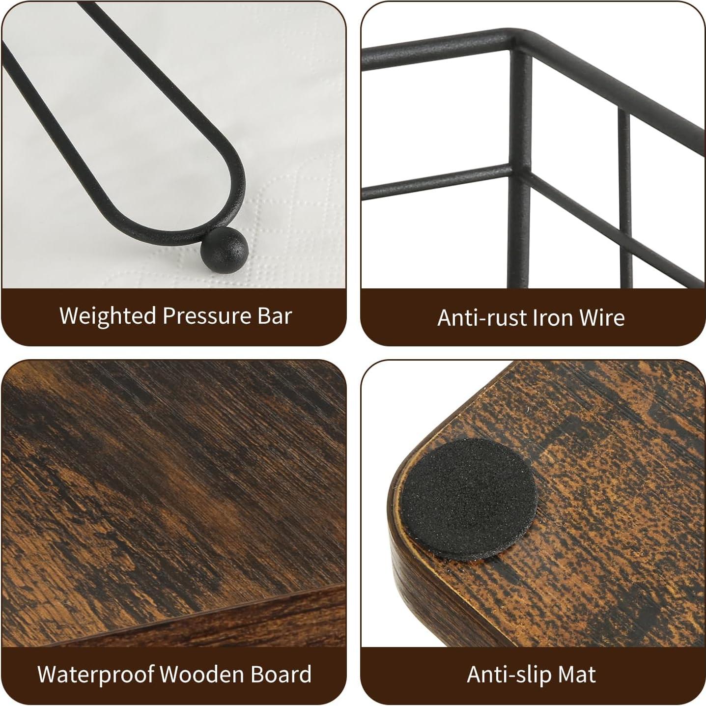 Soporte para Servilletas YINMIT de Madera Granja 19.6x19.6 cm