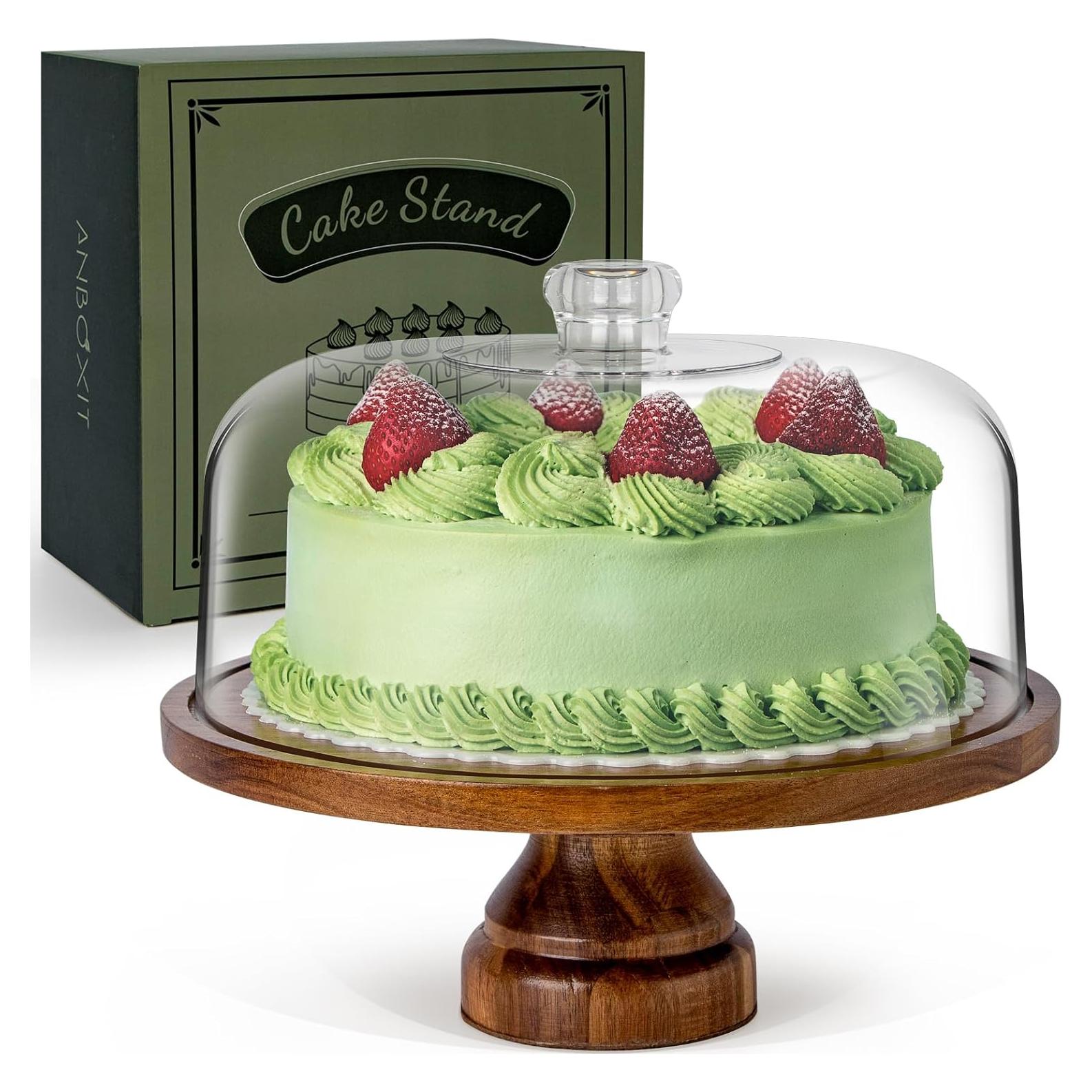 Soporte para Pasteles ANBOXIT con Domo Acrílico 29.2cm