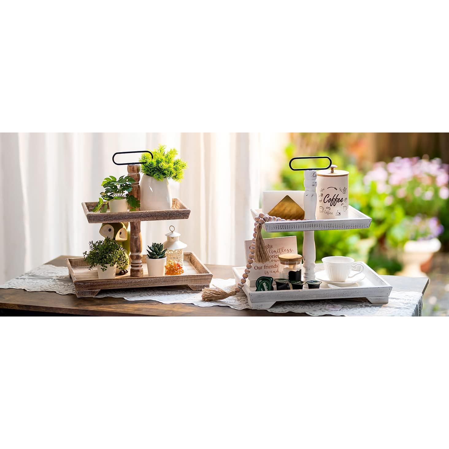 Bandeja de Niveles Hanobe de Madera para Decoración 38.1x30.5cm