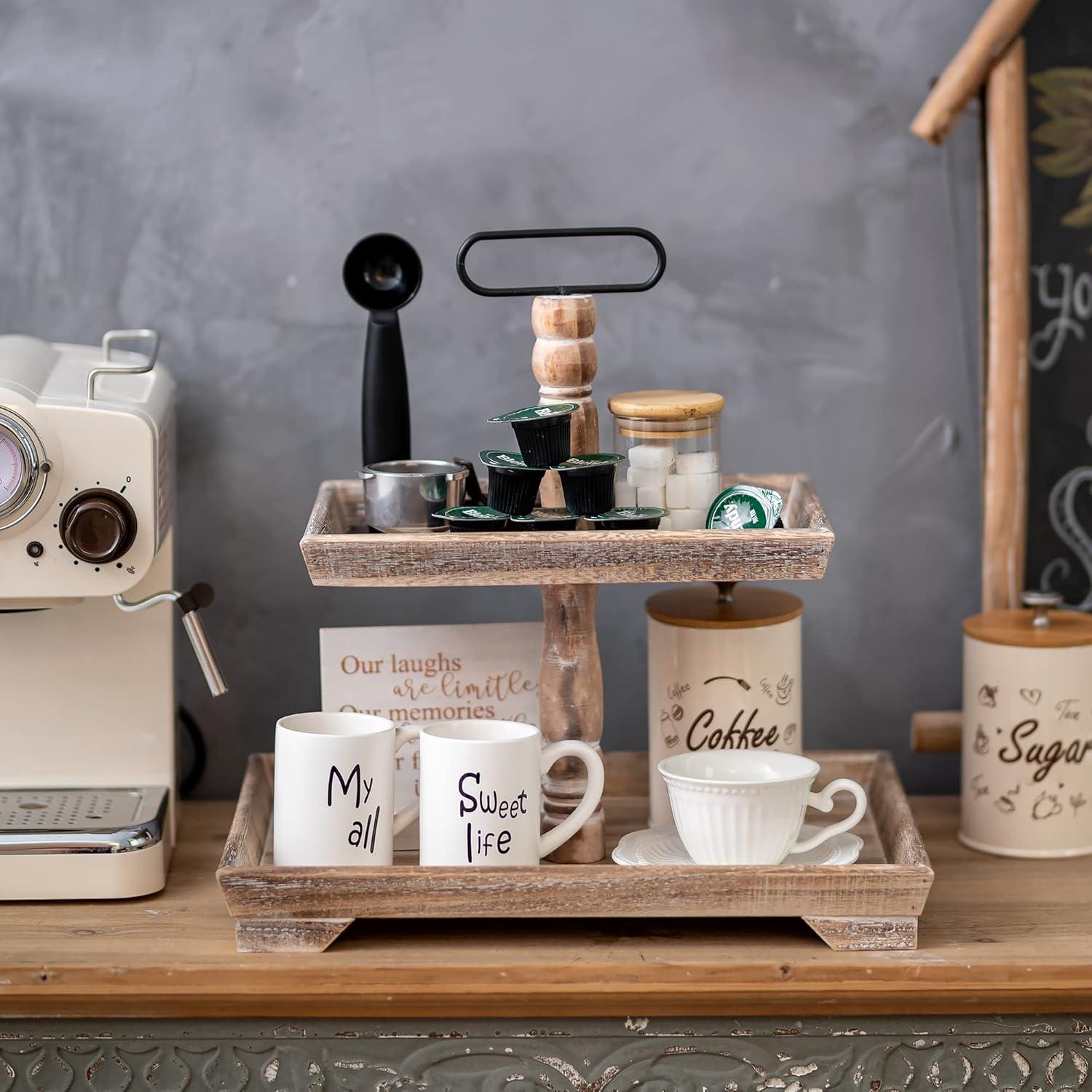 Bandeja de Niveles Hanobe de Madera para Decoración 38.1x30.5cm