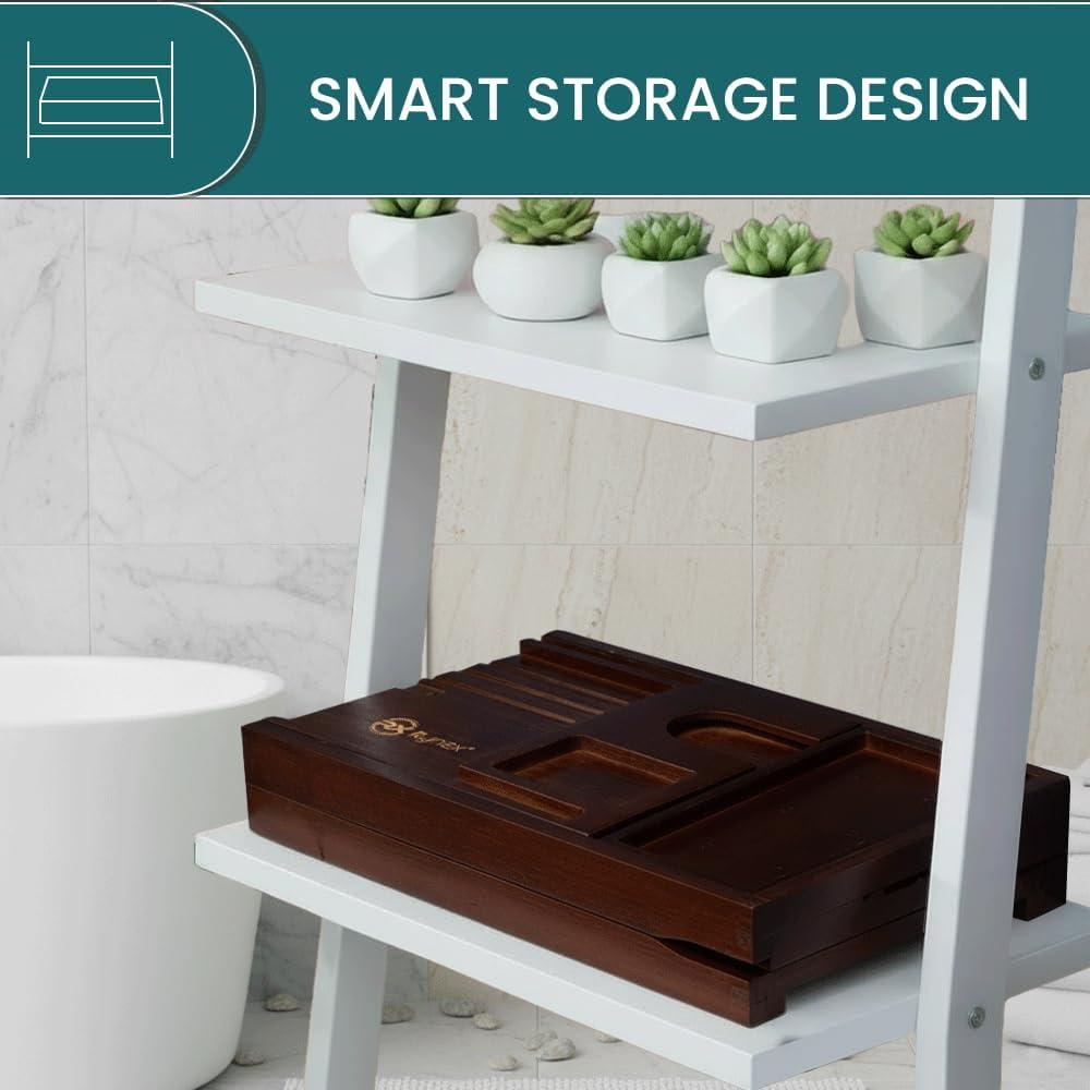 Bandeja para Bañera RYNEX de Bambú Plegable y Ajustable