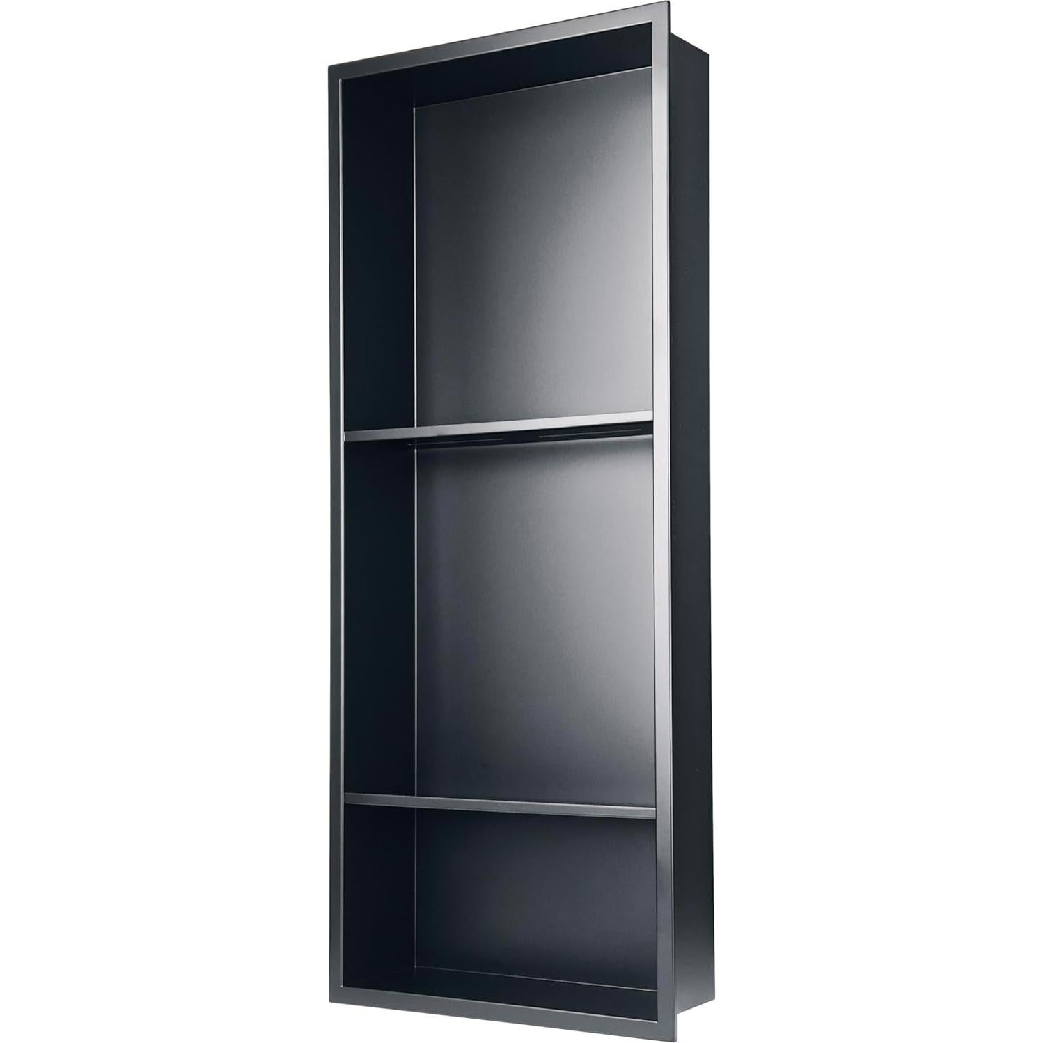 Nicho de Ducha Empotrado IKITRAEE Acero Inoxidable Negro 76.2x30.5cm