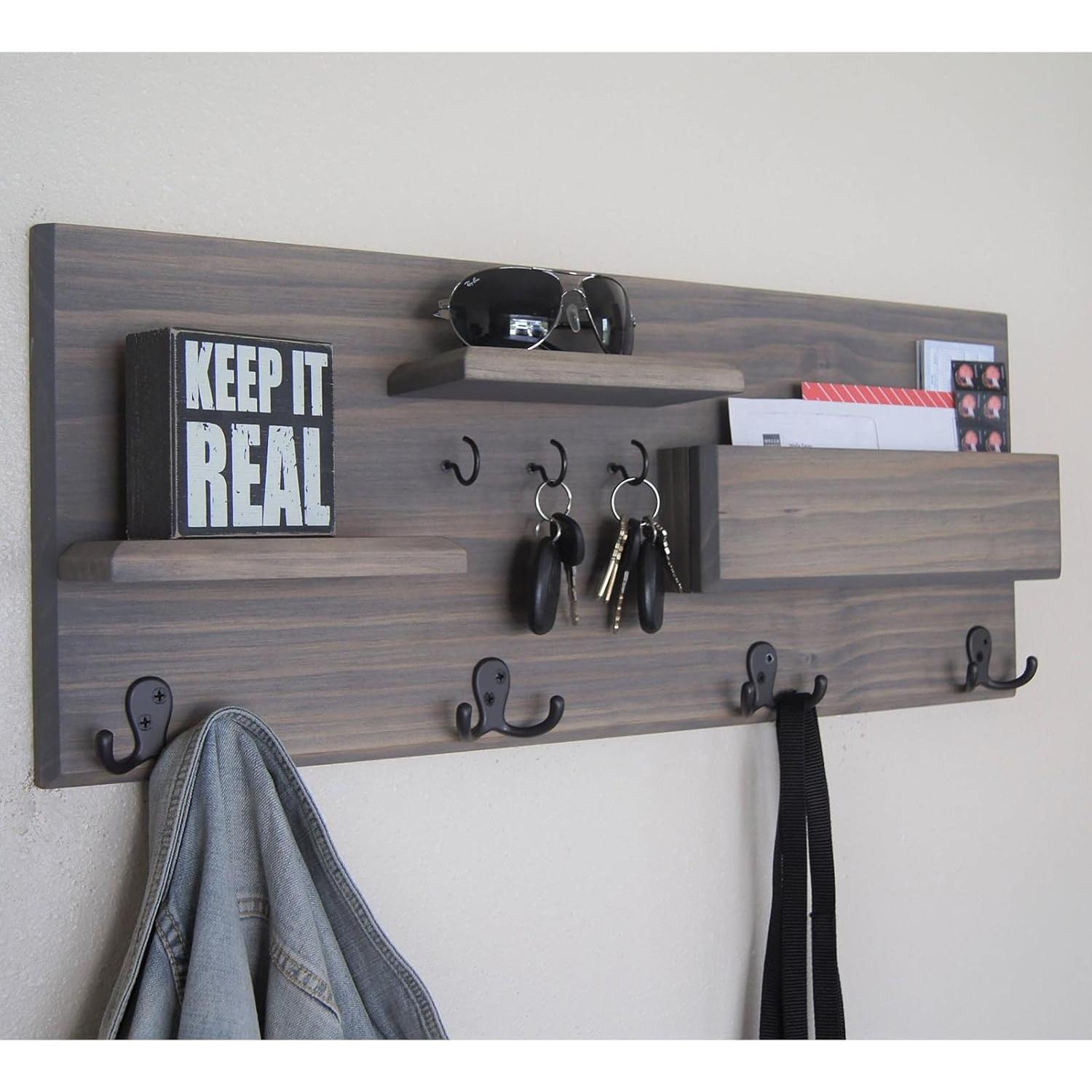 14 Ganchos de Pared Homanu de Doble Punta Metal Negro