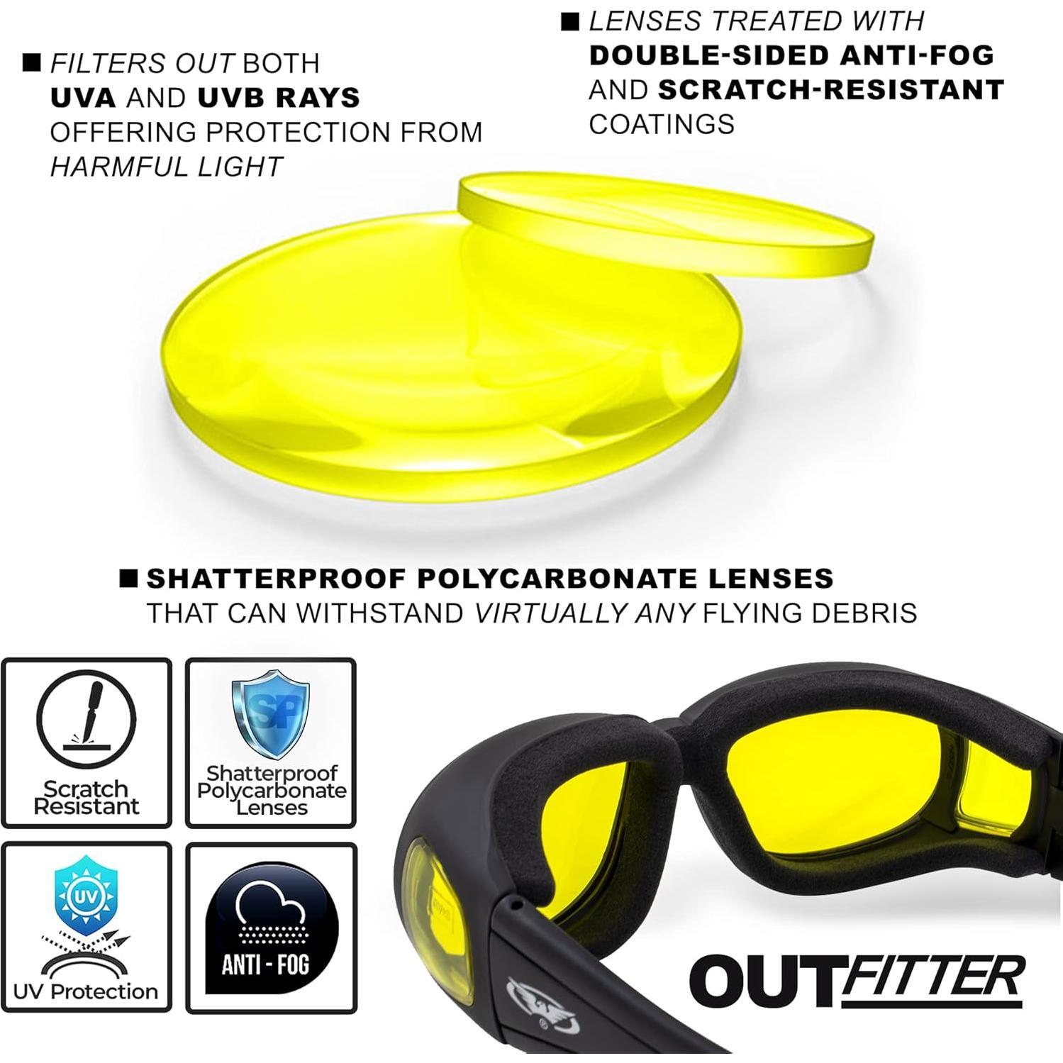 Gafas de Seguridad Global Vision Outfitter Acolchadas