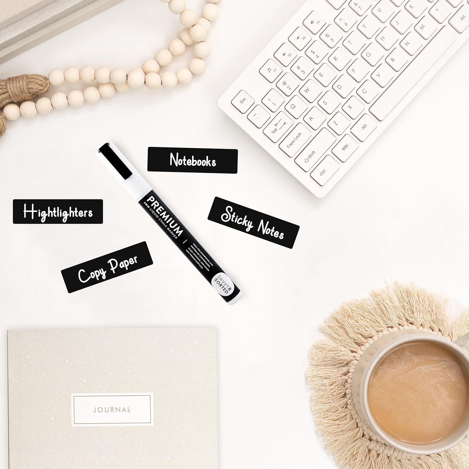 Etiquetas de Pizarra Adhesivas SAVVY & SORTED - 200 Unidades