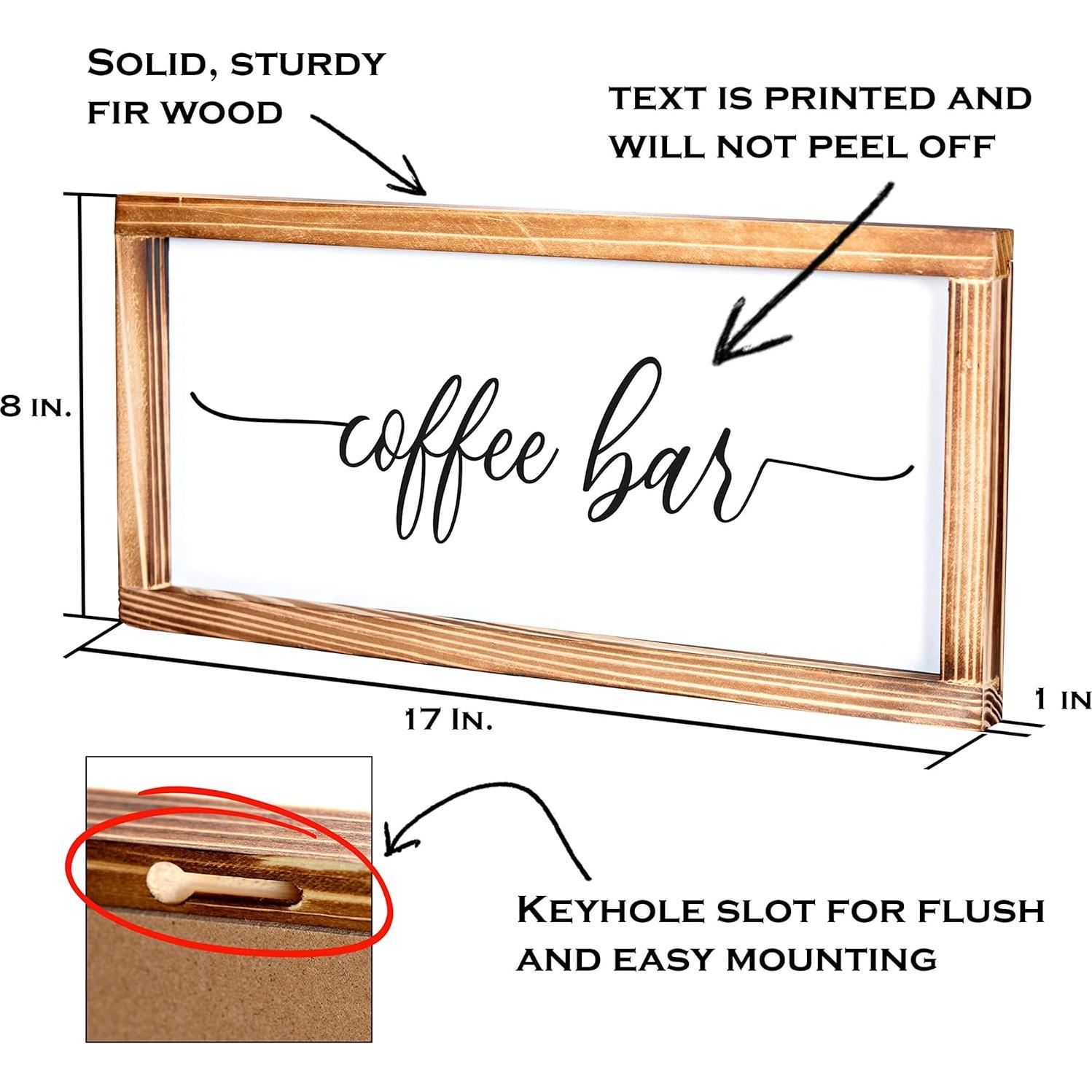 Cartel Decorativo de Bar de Café Main Event 20x43 cm Madera