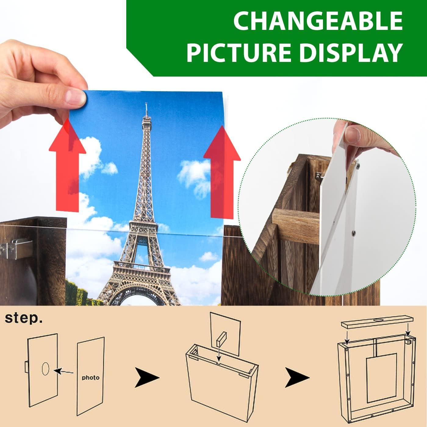 Caja de Sombra de Corchos de Vino JACKCUBE 29.2cm Madera Rústica