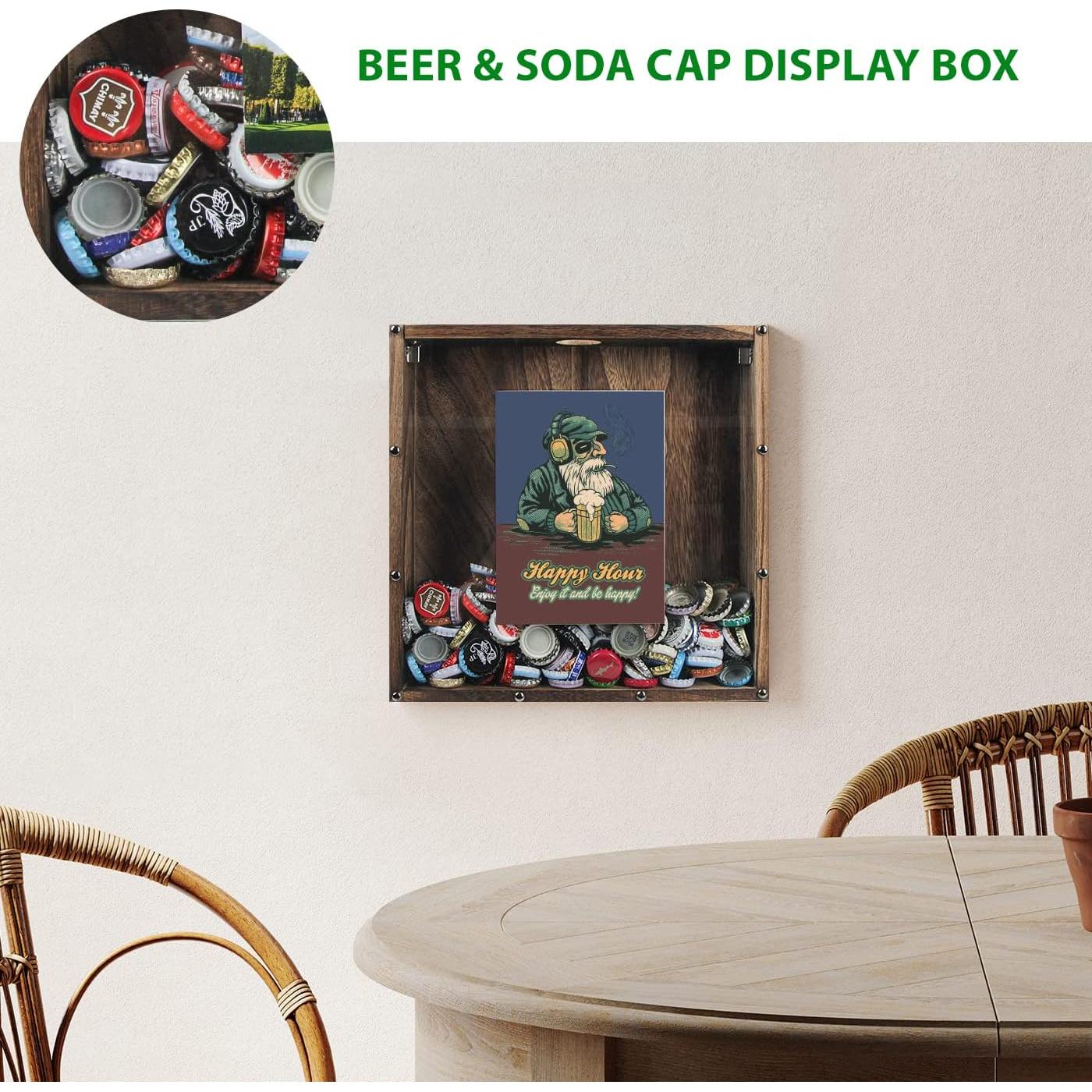 Caja de Sombra de Corchos de Vino JACKCUBE 29.2cm Madera Rústica