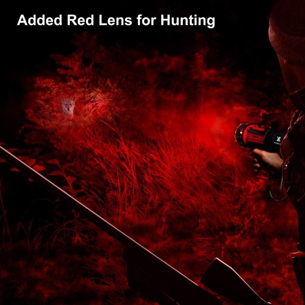 Linterna YIERBLUE YBN-2000 LED 200000 Lúmenes IP67 Rojo