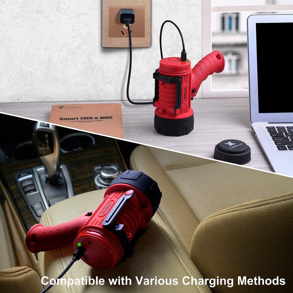 Linterna YIERBLUE YBN-2000 LED 200000 Lúmenes IP67 Rojo