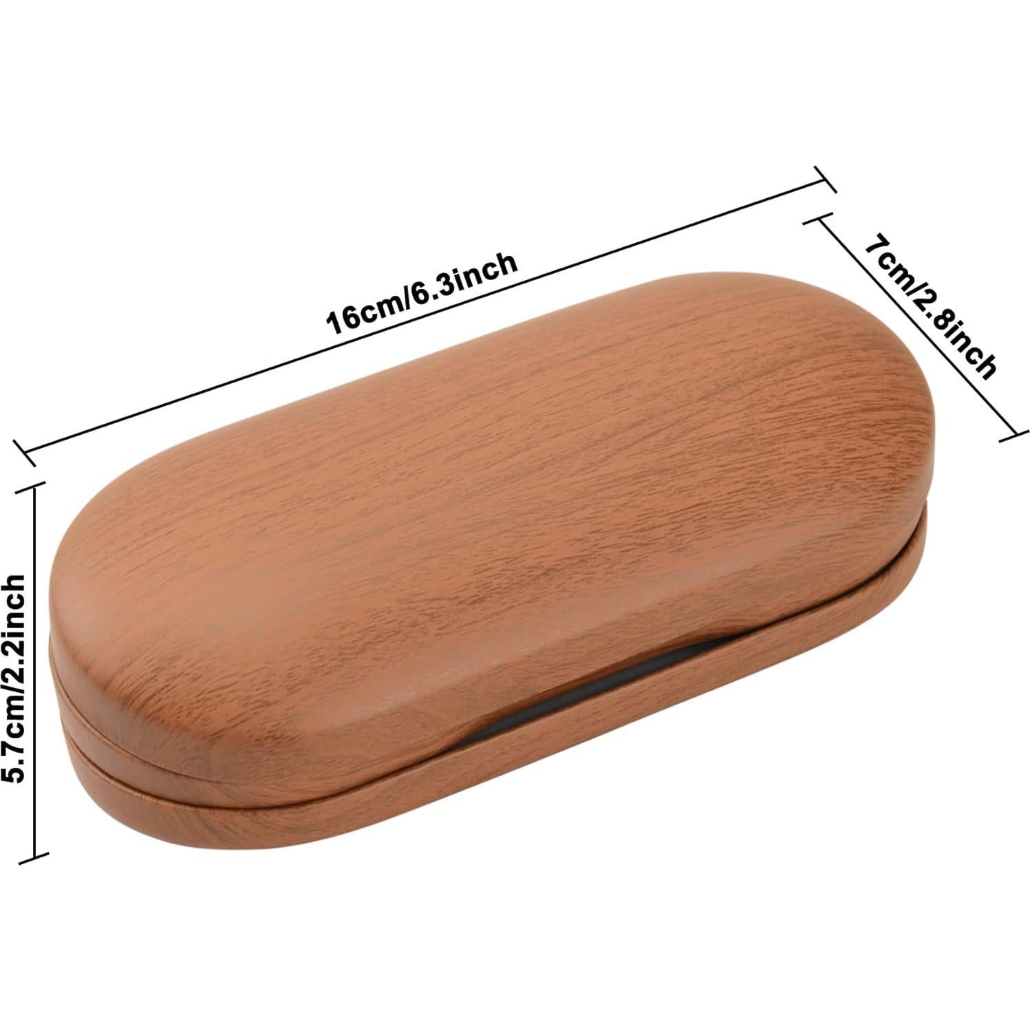 Estuche 2 en 1 Muf para Lentes y Gafas, Madera de Nogal