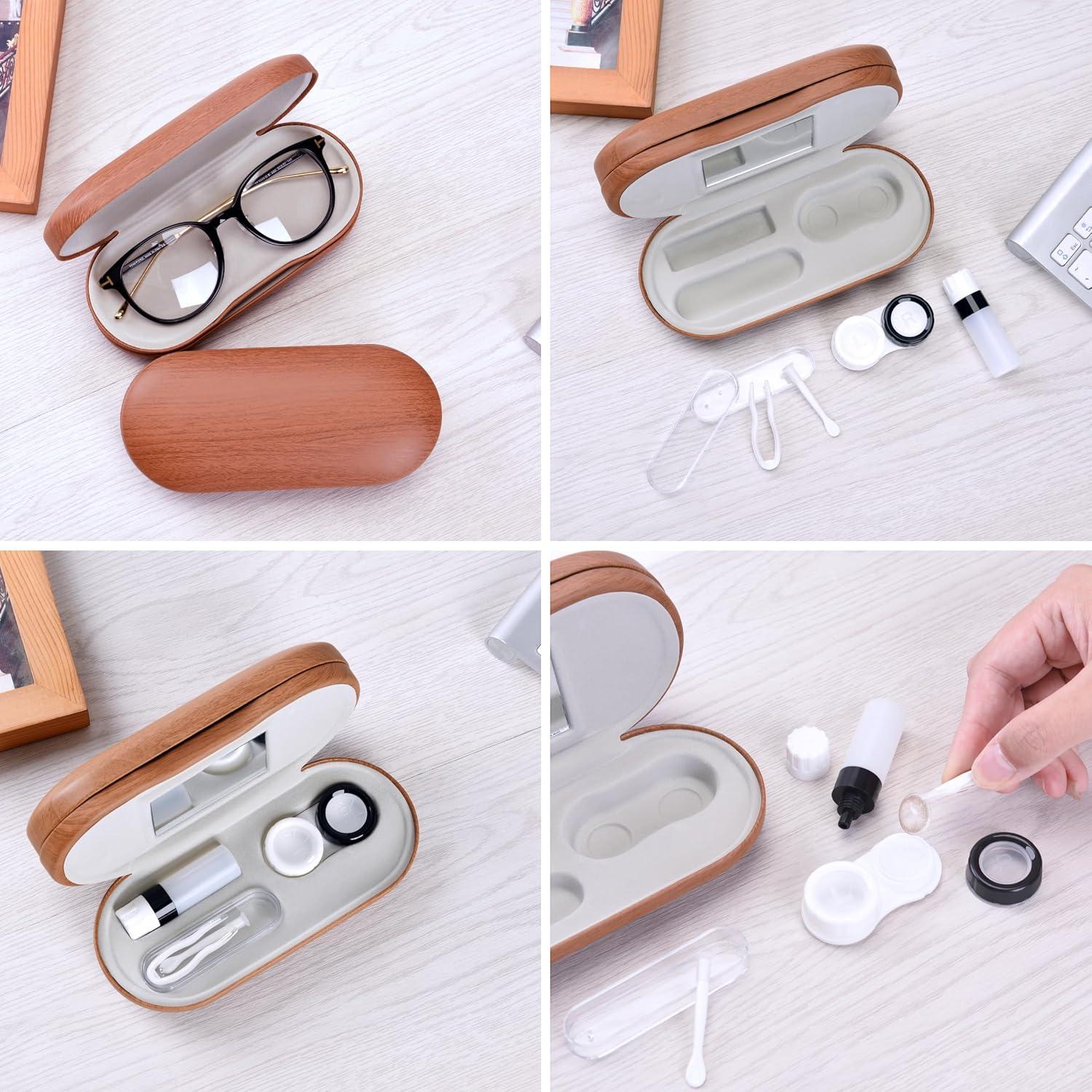 Estuche 2 en 1 Muf para Lentes y Gafas, Madera de Nogal