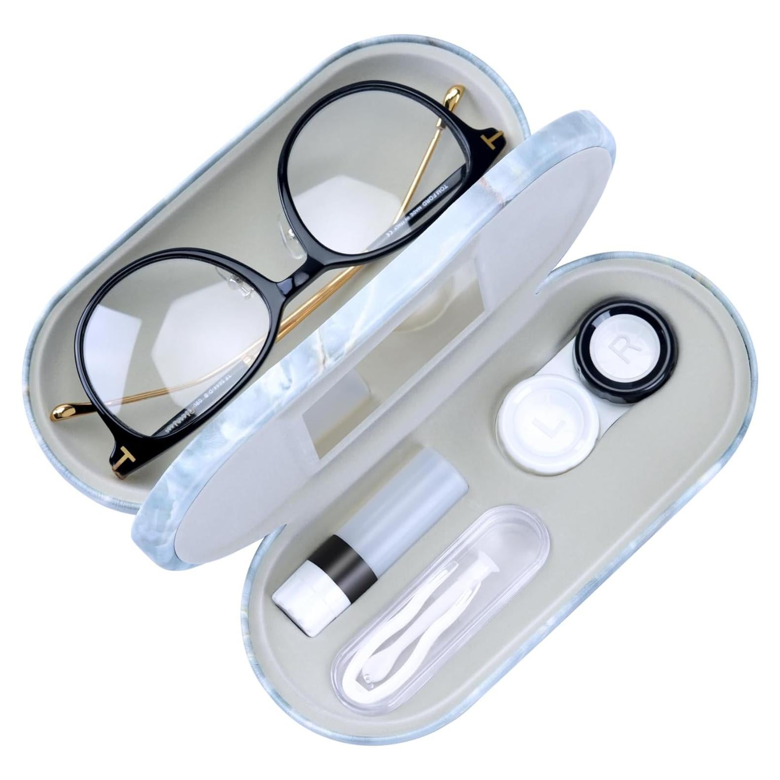 Estuche 2 en 1 Muf para Lentes y Gafas, Mármol Verde