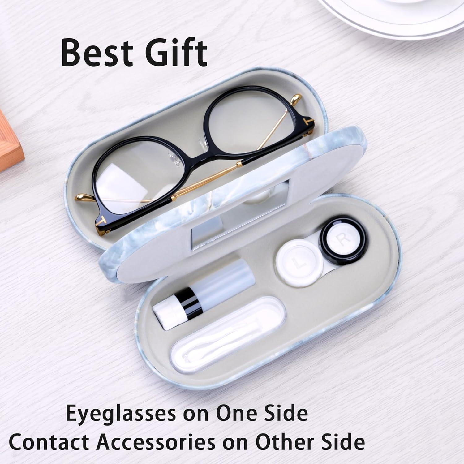 Estuche 2 en 1 Muf para Lentes y Gafas, Mármol Verde