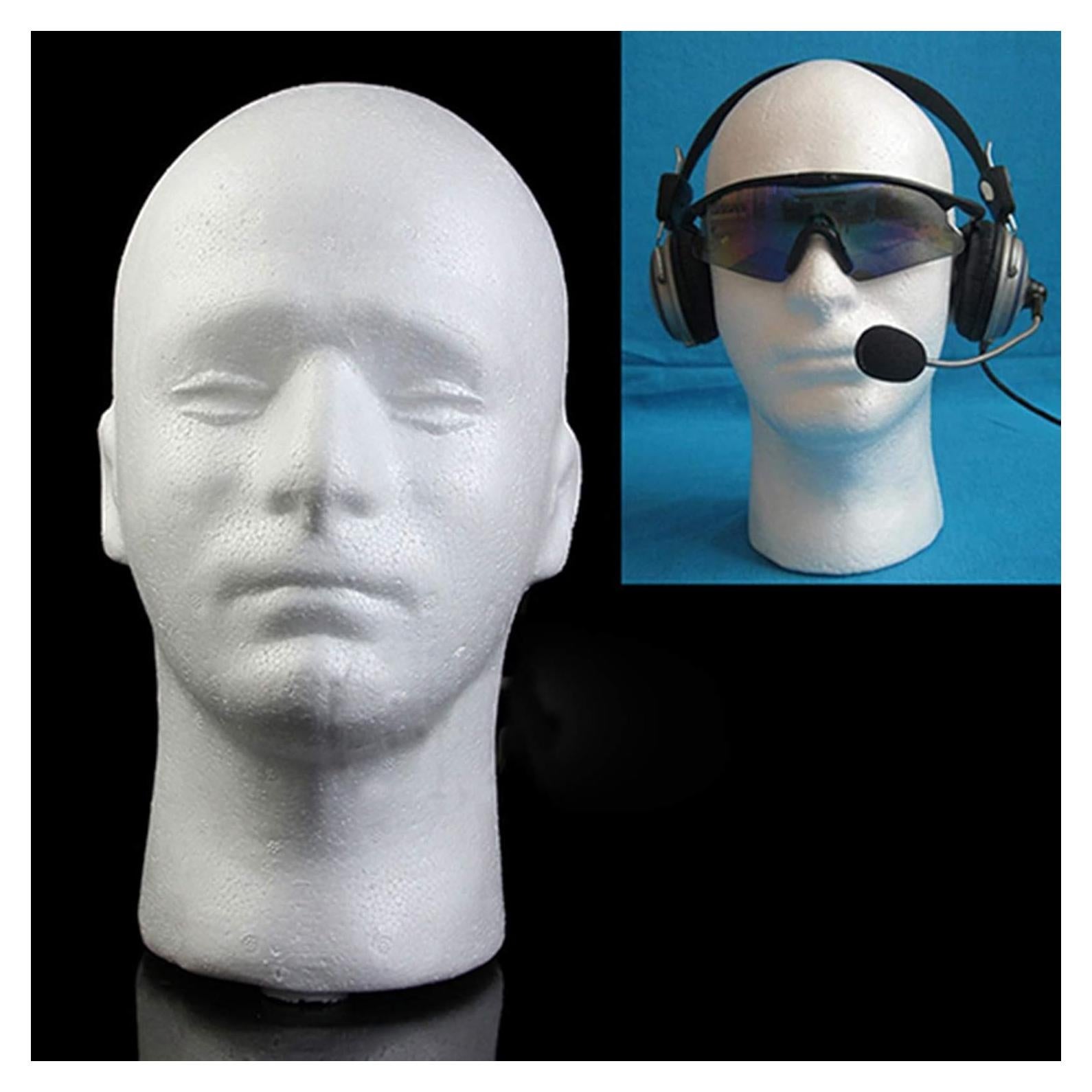 Cabeza de Maniquí para Pelucas Masculinas LINASHI 33 cm Blanco