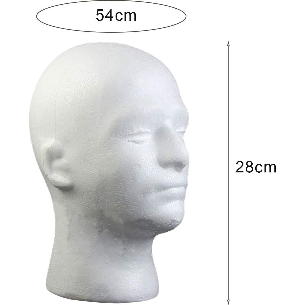 Cabeza de Maniquí para Pelucas Masculinas LINASHI 33 cm Blanco