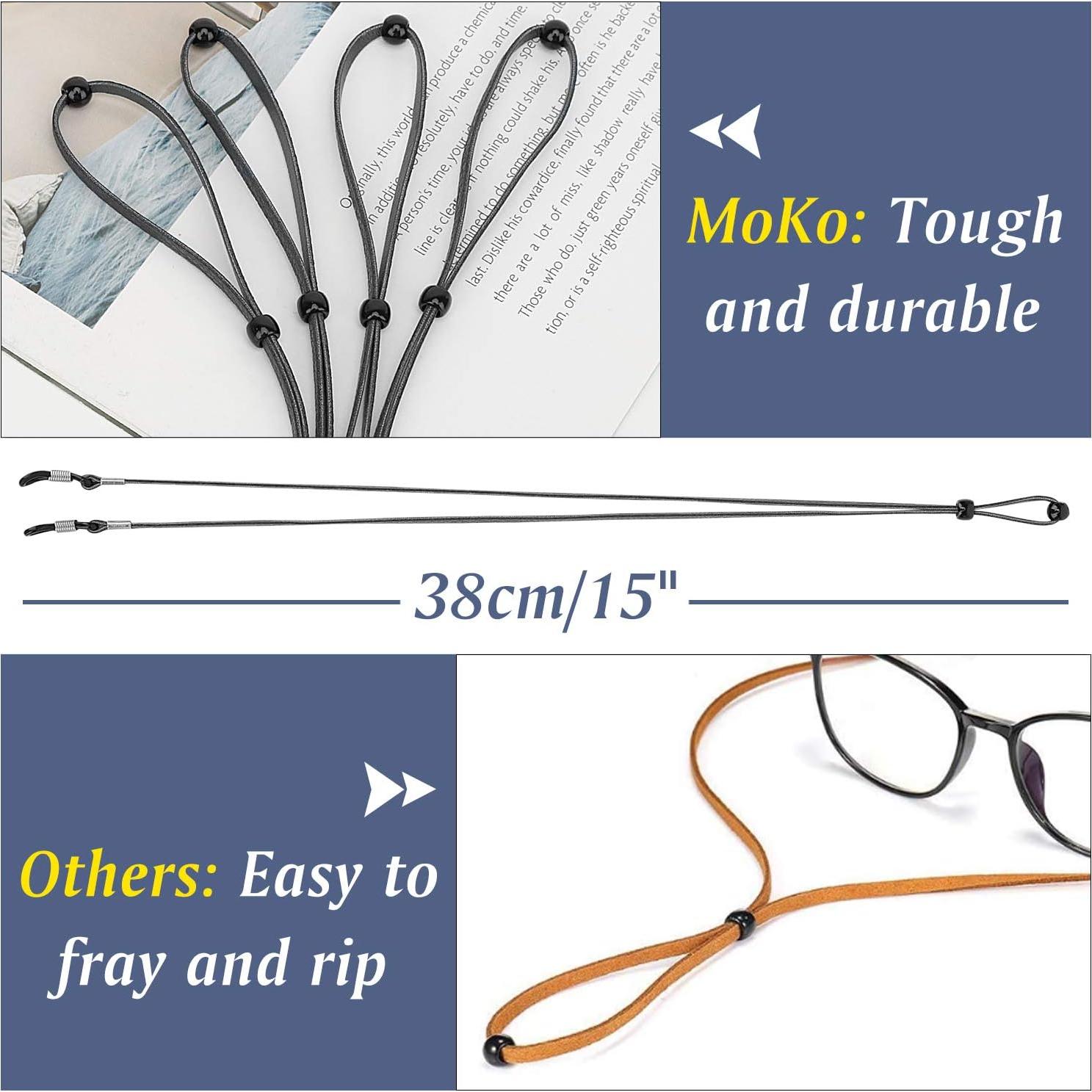 Correa para Gafas MoKo Negra Ajustable con Fundas