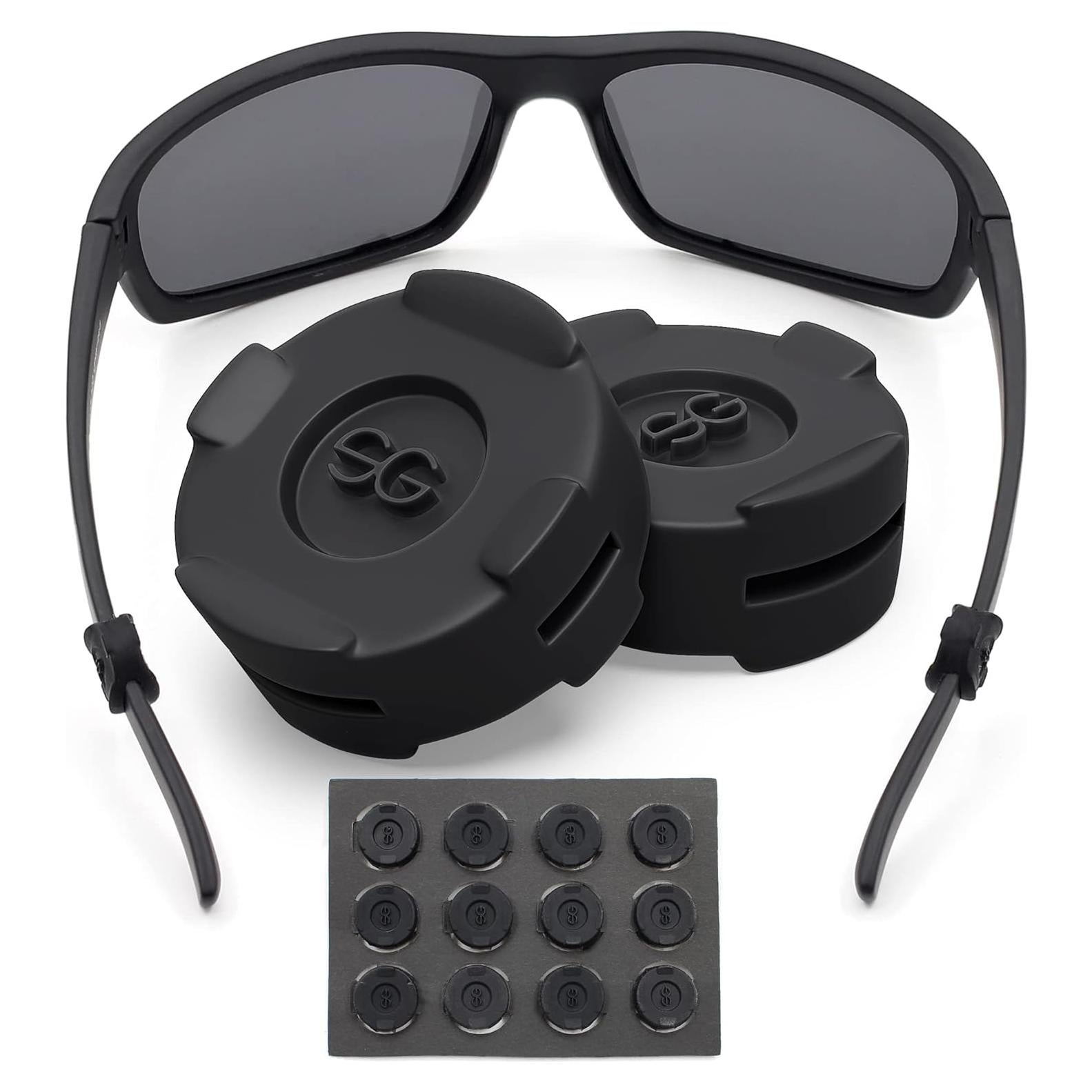 Agarraderas de Silicona SiGonna para Gafas - 6 Pares Negros