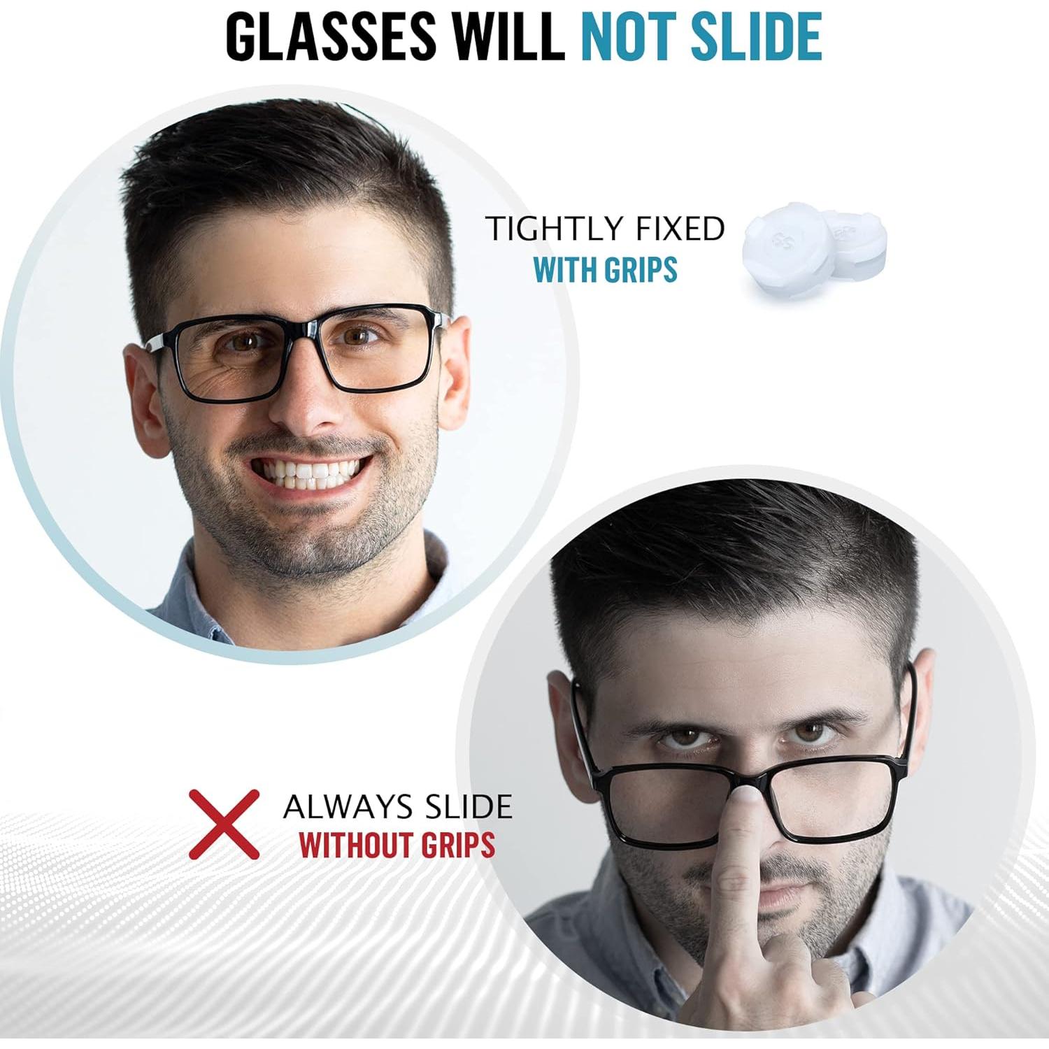 Agarre para Gafas SIGONNA - Silicona Antideslizante - 12 Pares