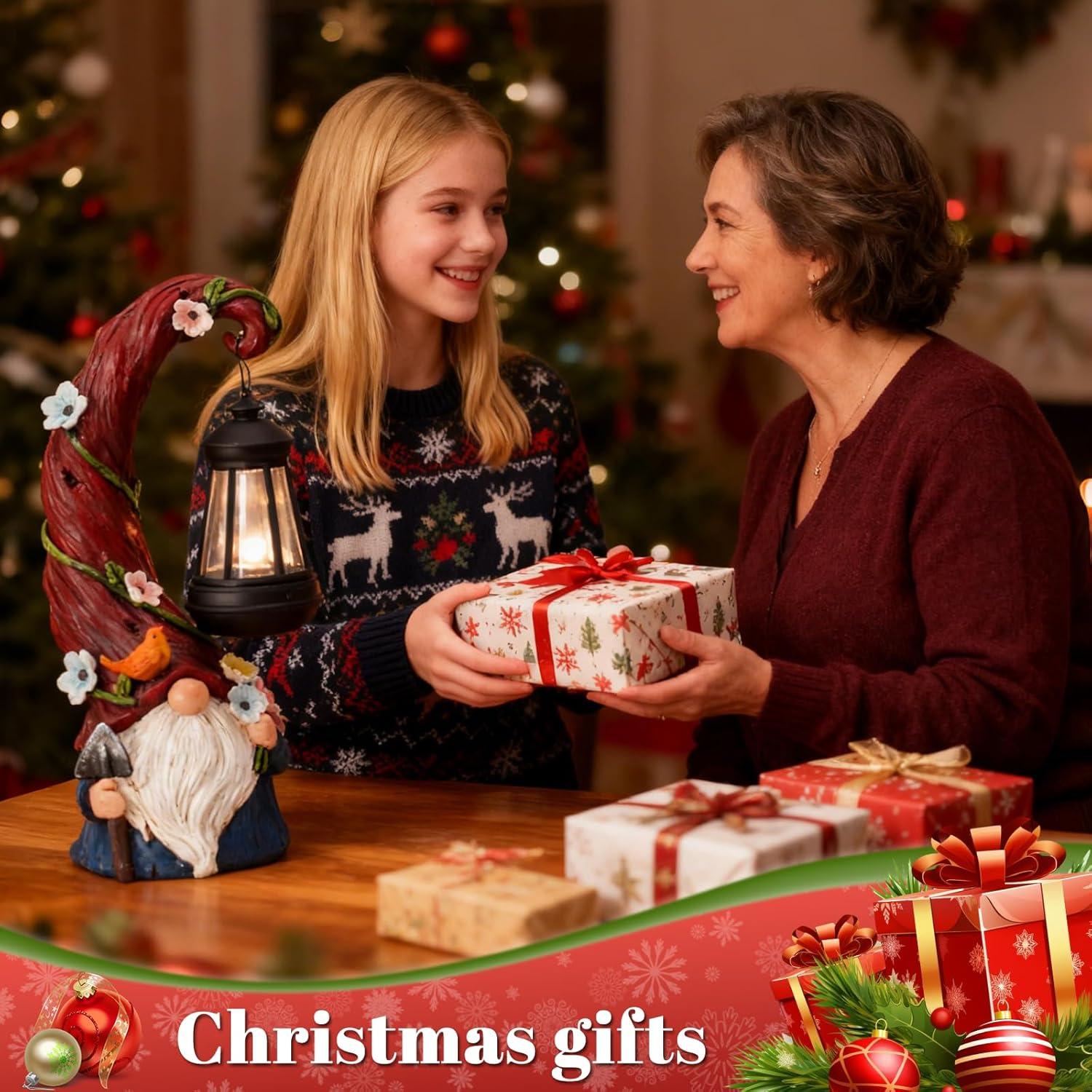 Estatua Decorativa de Jardín Gnome Solar Pohabery 33cm