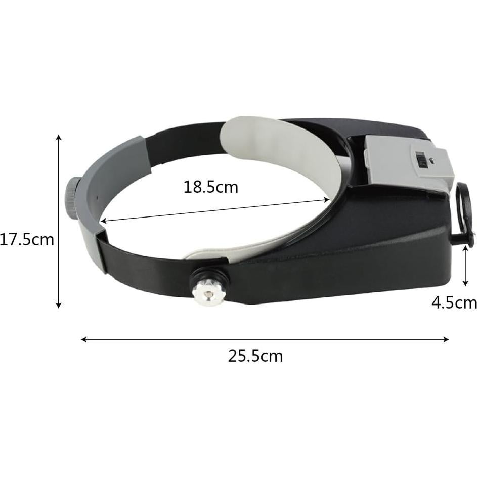 Lupa de Cabeza Beileshi LED 1.5X 3X 8.5X 10X para Manualidades