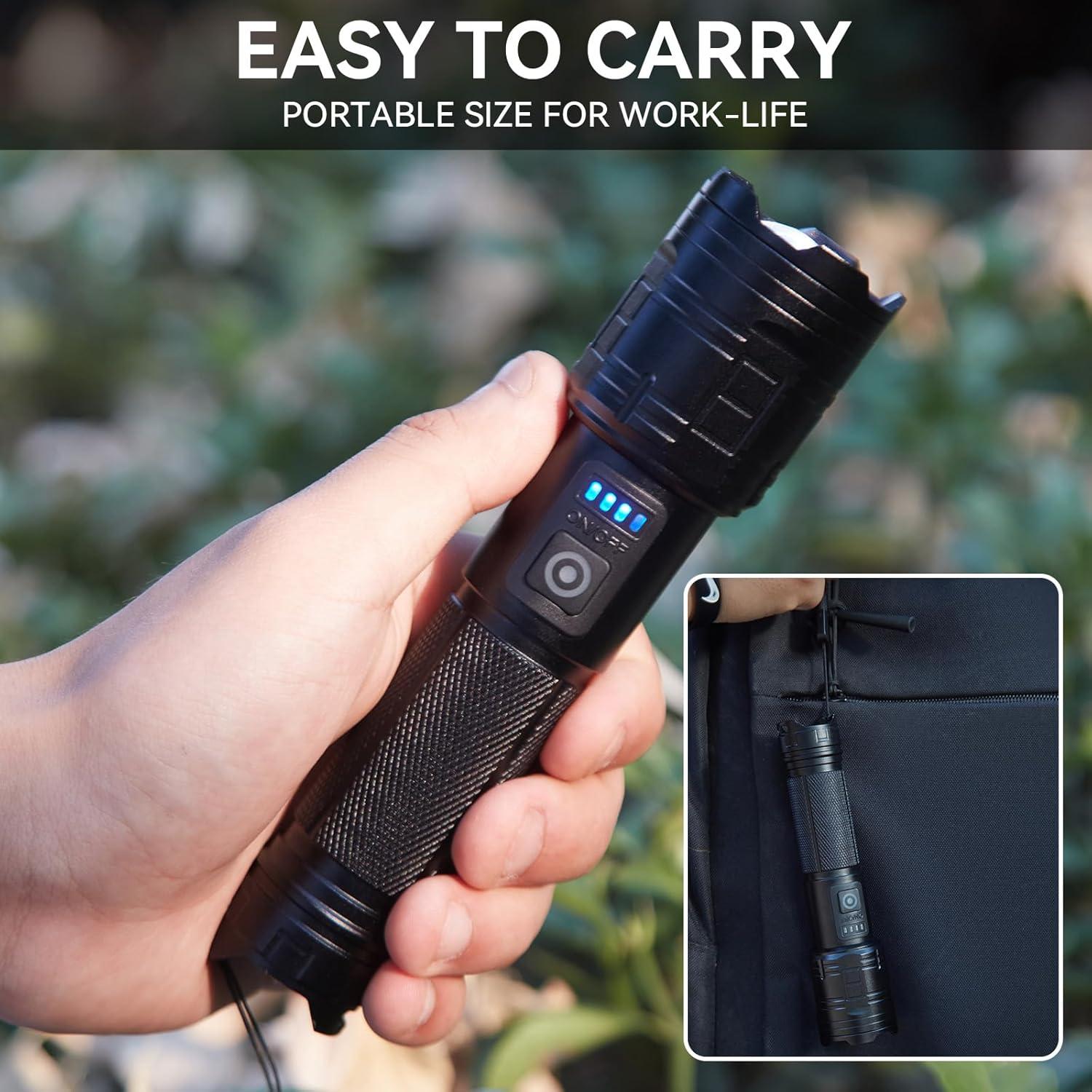 Linterna Recargable TIMSUMR 990,000 Lúmenes 3 Modos