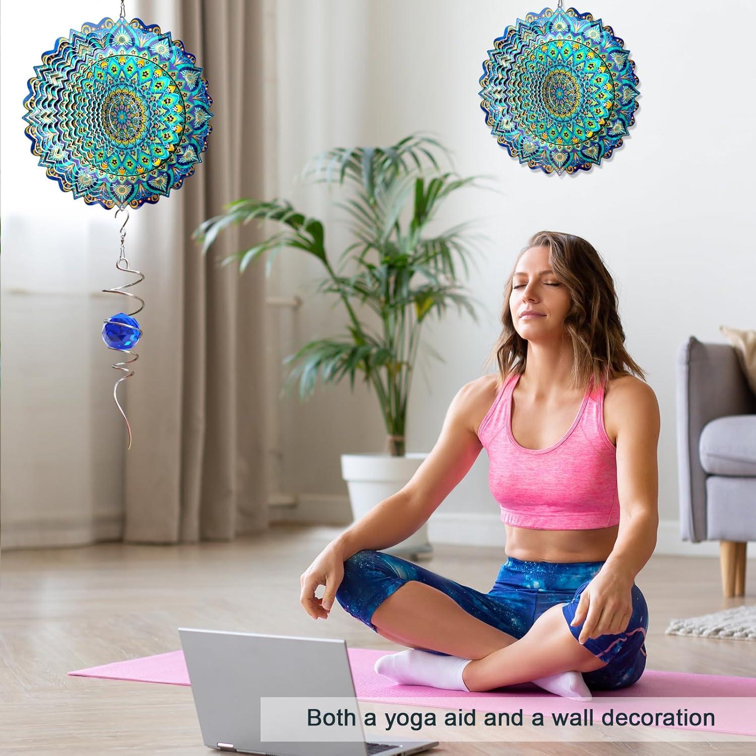 Girador de Viento Mandala Pavo Real Eiryhope 30.48 cm Metal