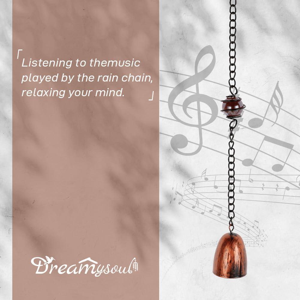 Cadena de Lluvia de Cobre Dreamysoul 3.18m con 12 Tazas