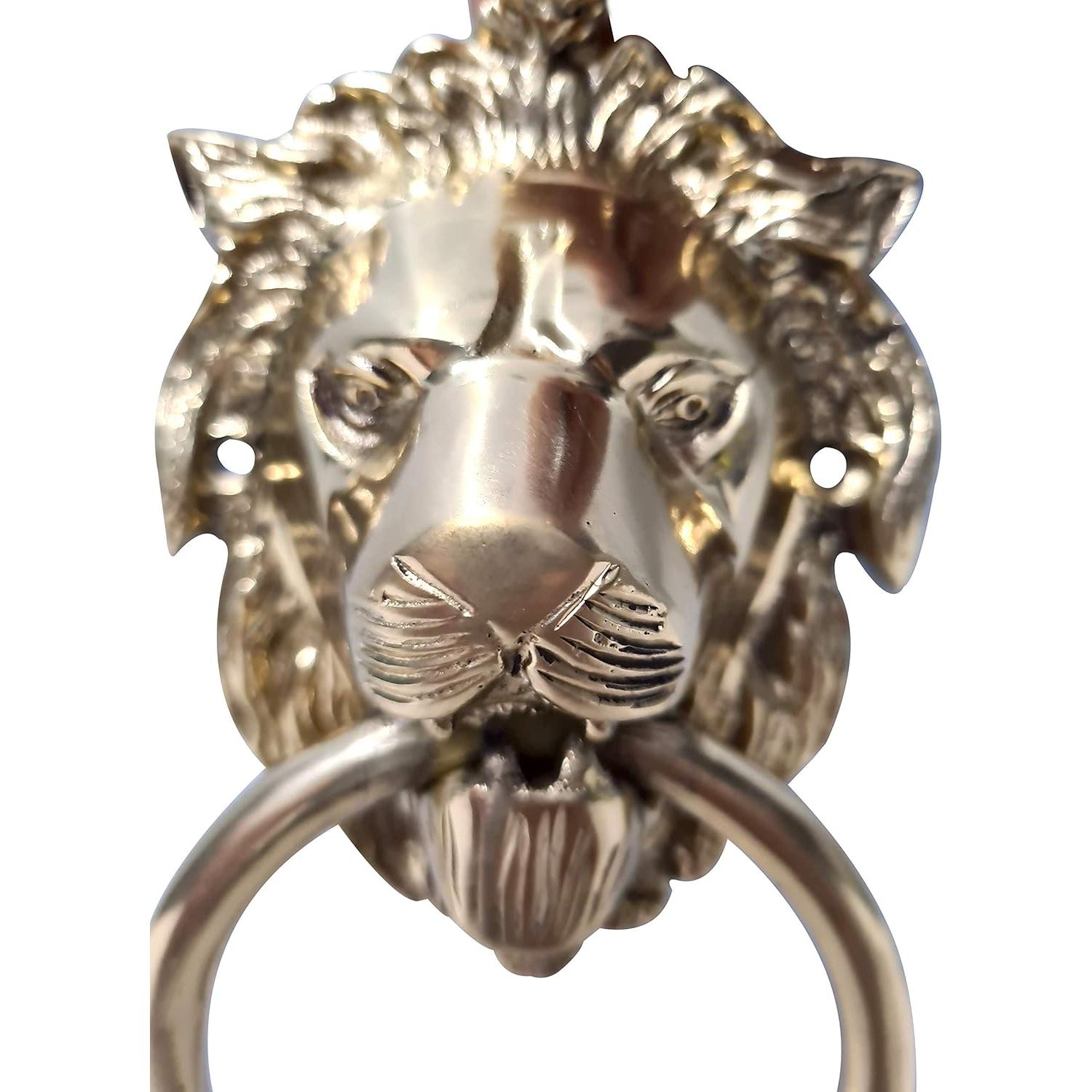 Agujero de puerta león bronce vintage collectiblesBuy 17.78x10.16cm