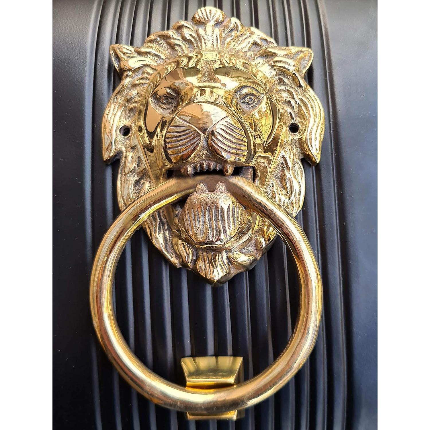 Agujero de puerta león bronce vintage collectiblesBuy 17.78x10.16cm