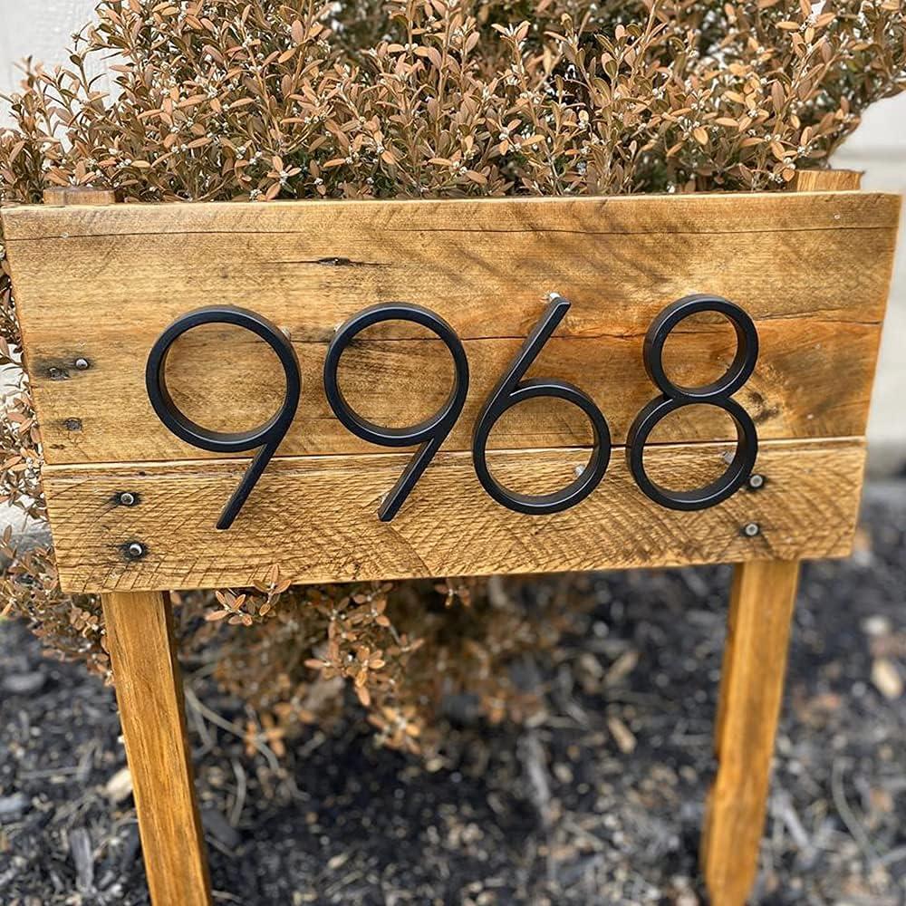 Número de Casa Flotante OLADOT 12.7 cm Acero Inoxidable Negro