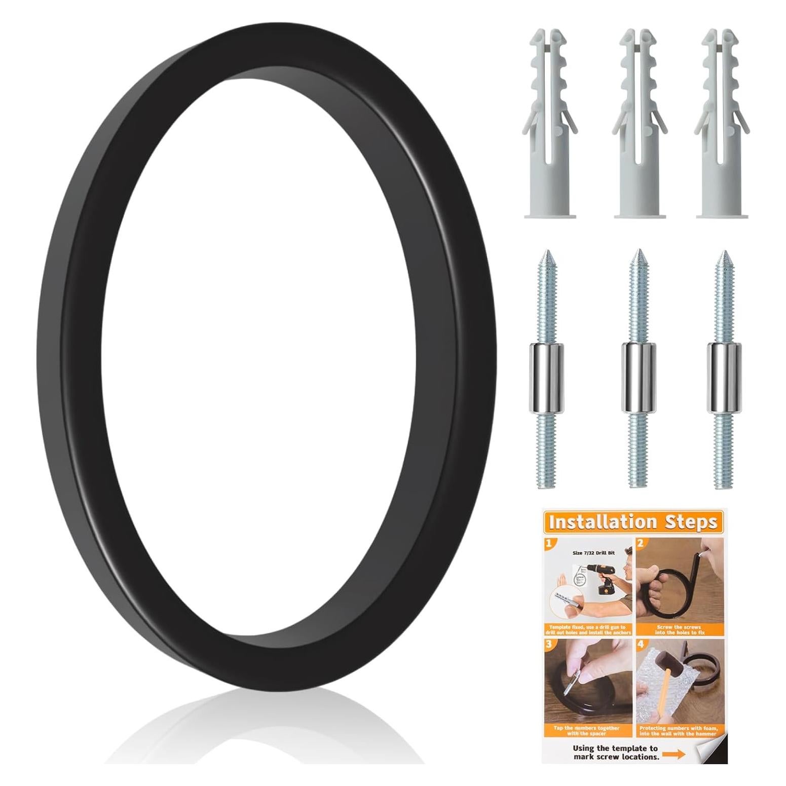 Números de Casa Flotantes BRIOUT 5" en Zinc Negro