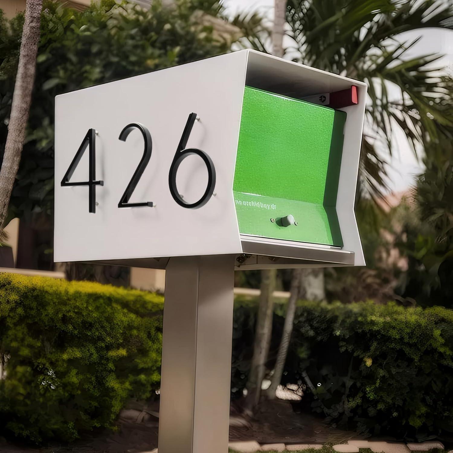 Números de Casa Flotantes BRIOUT 5" en Zinc Negro