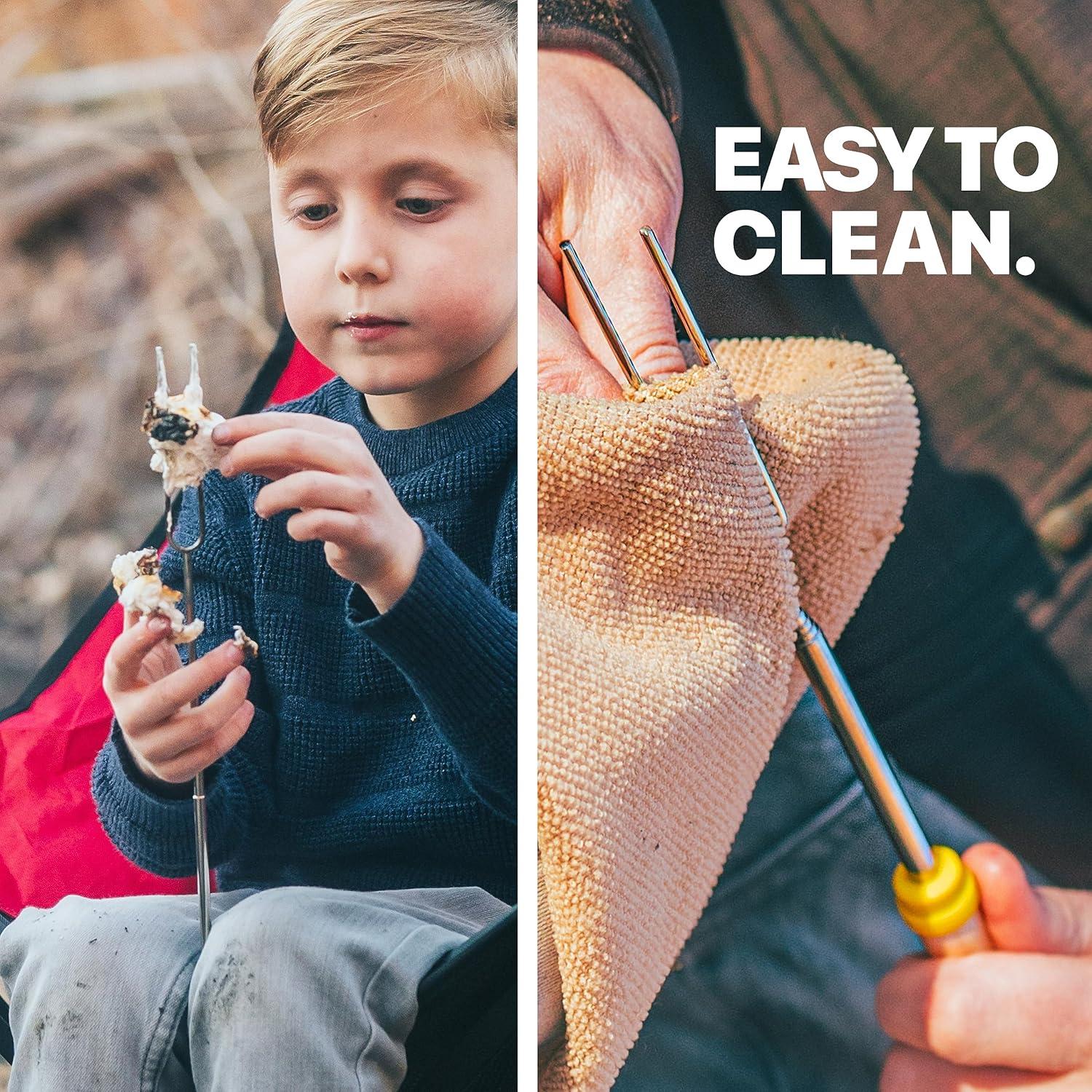 MalloMe Palos para S'mores 5FORKSET 81 cm Acero Inoxidable