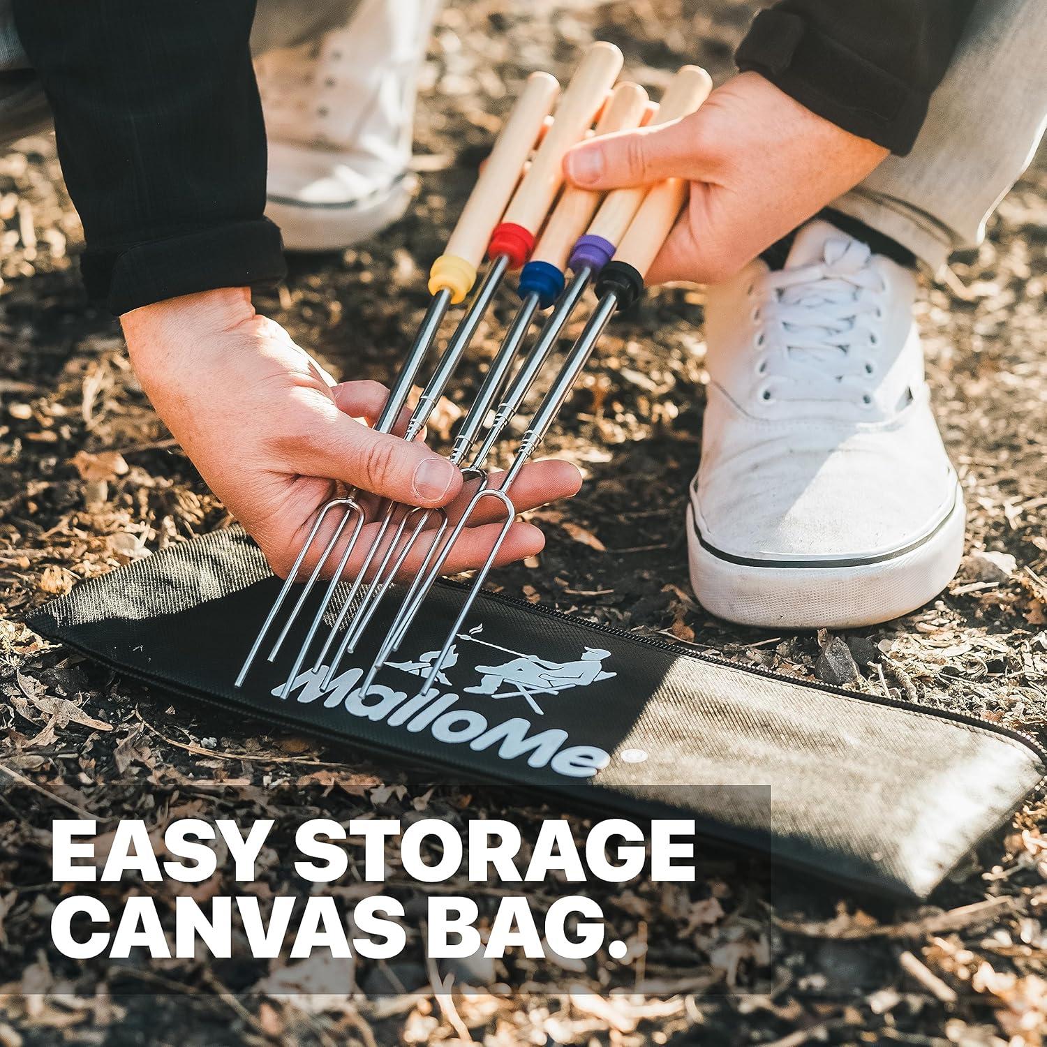 MalloMe Palos para S'mores 5FORKSET 81 cm Acero Inoxidable