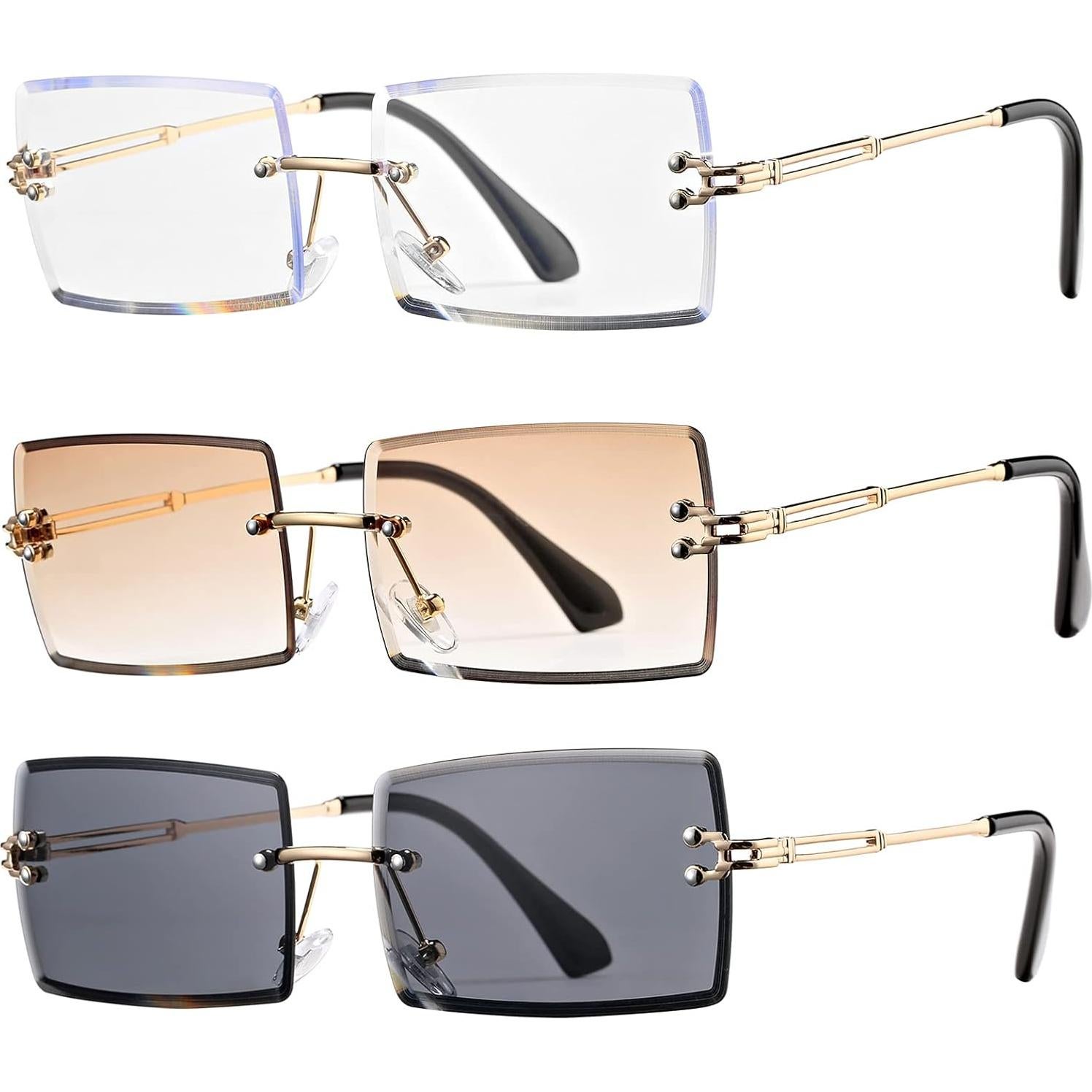 Gafas de Sol Rectangulares UV400 Metalicas A1 - 58mm