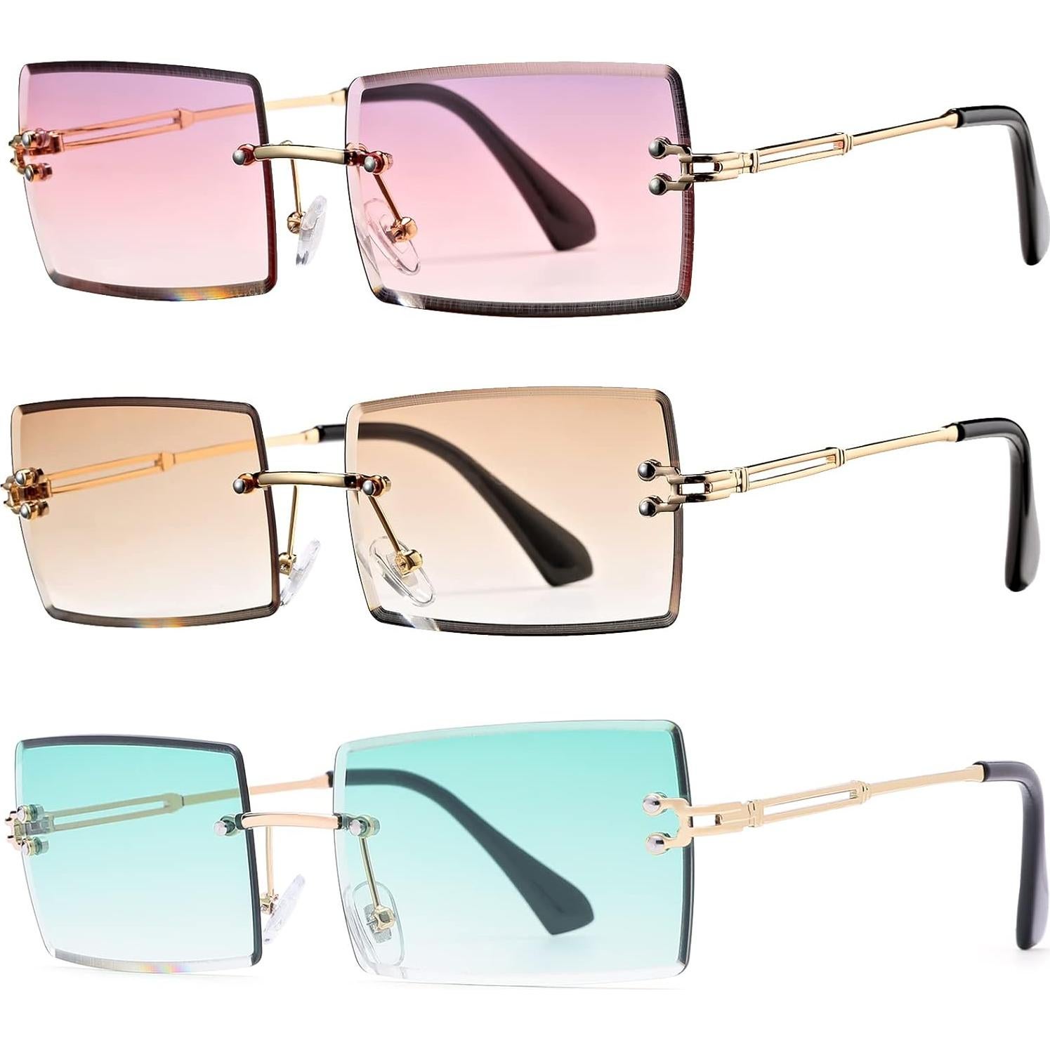 Gafas de Sol Rectangulares UV400 Metalicas 58mm - Unisex