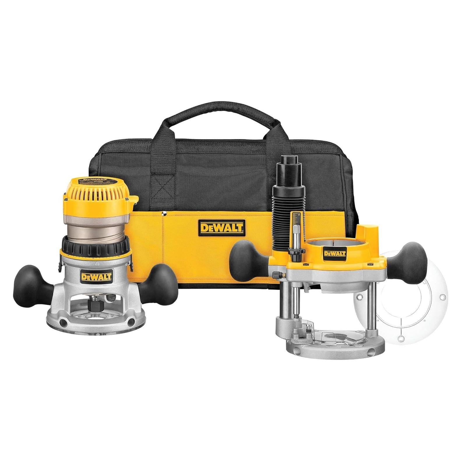 Router DEWALT DW618PKB 2.25 HP con Base Fija e Inmersión