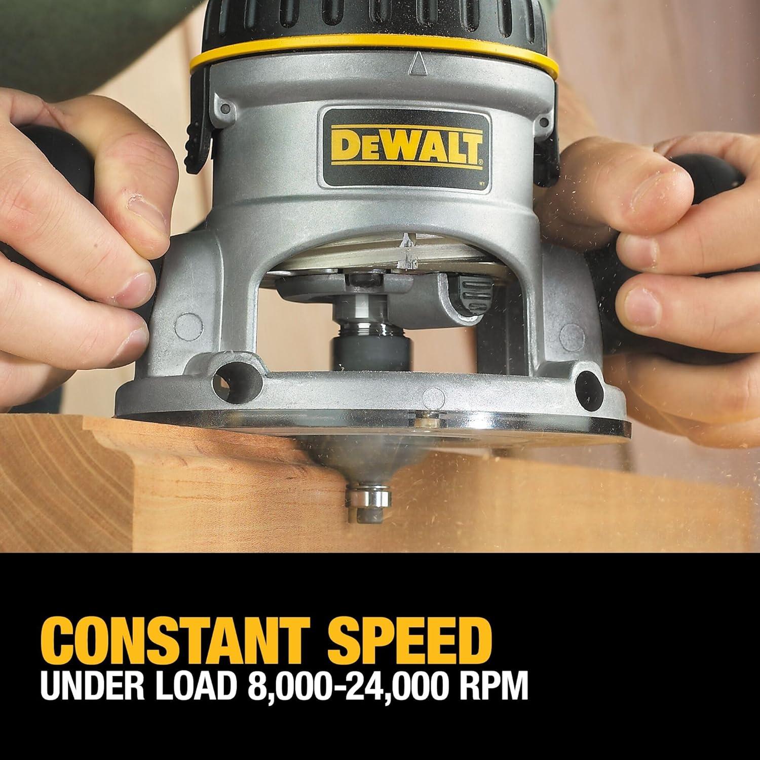 Router DEWALT DW618PKB 2.25 HP con Base Fija e Inmersión
