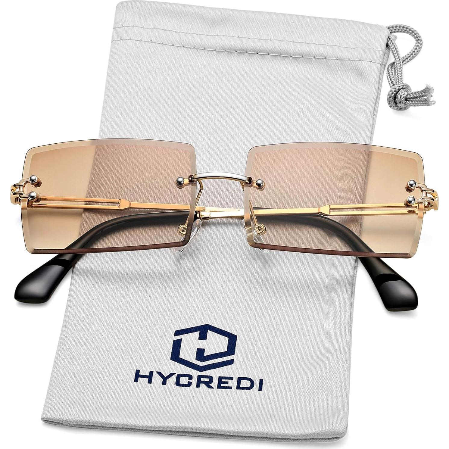 Gafas de Sol Rectangulares UV400 Metalicas 58mm - 2 Paquetes