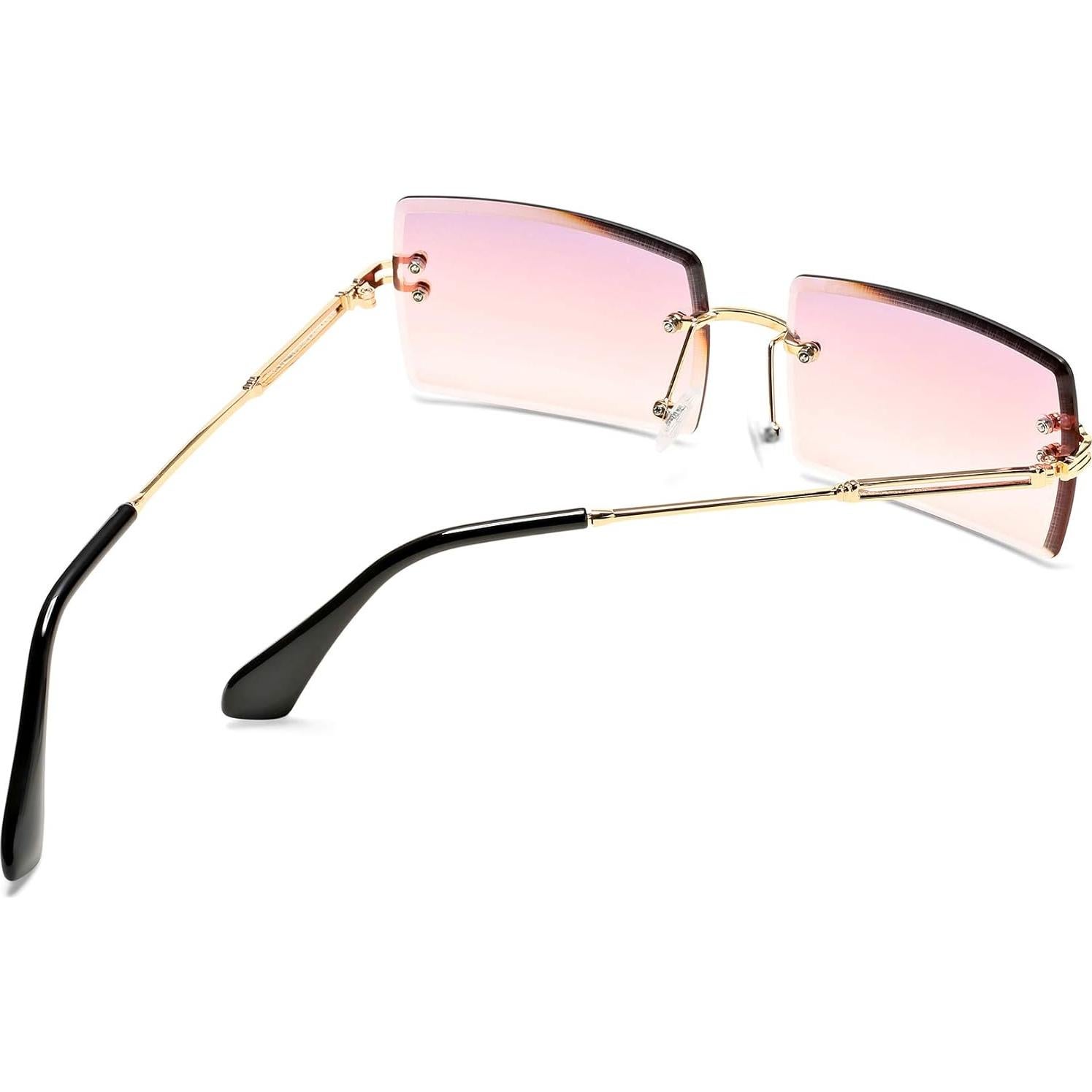 Gafas de Sol Rectangulares UV400 para Mujeres - Gradiente Púrpura