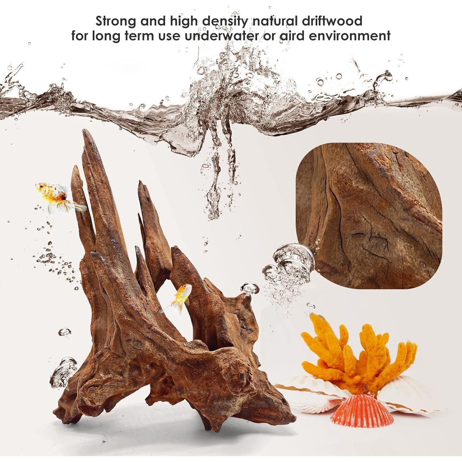 Madera Flotante Natural Jorewood para Acuarios y Reptiles 10-20cm