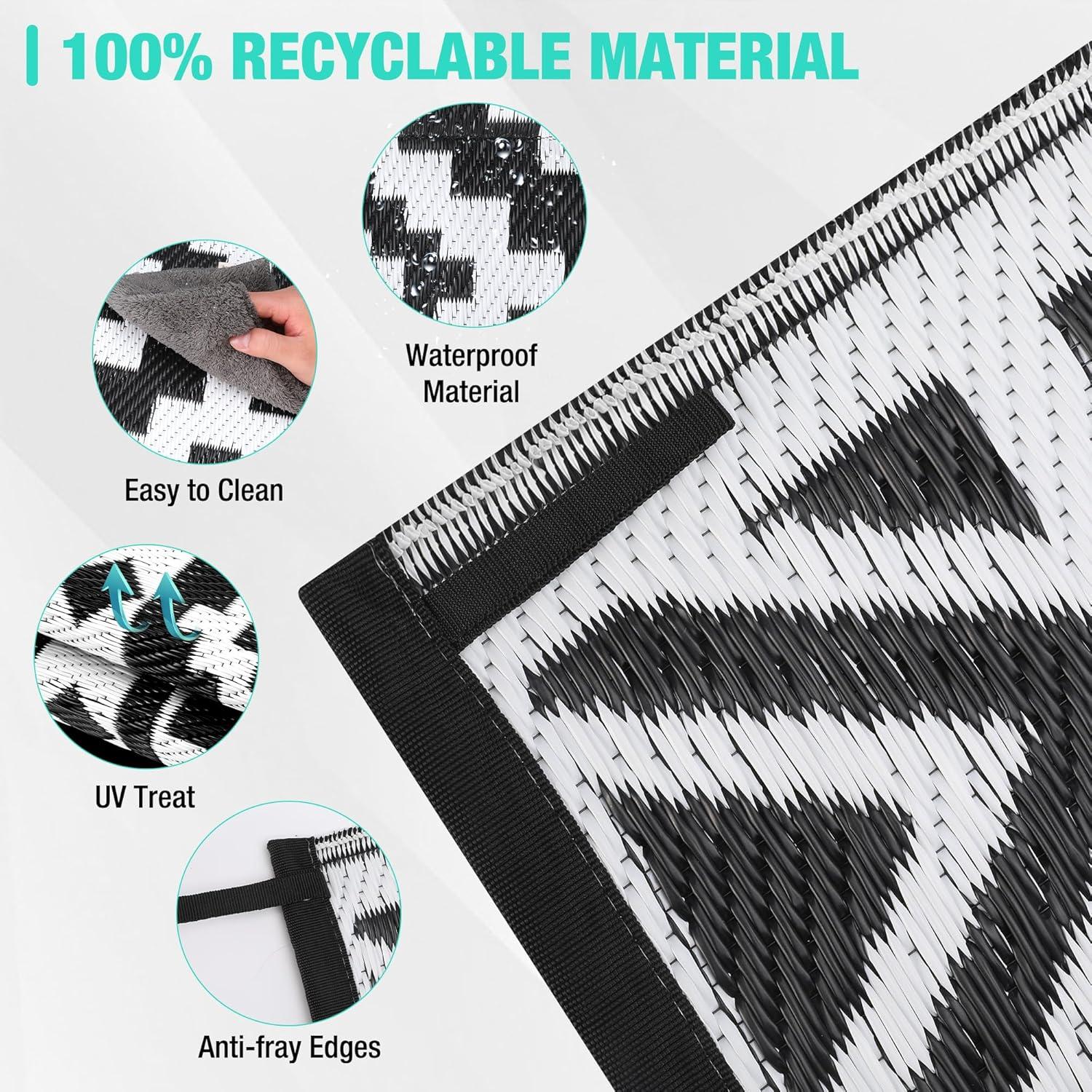 Alfombra Exterior Reversible HAUSHOF 2.03x1.27m Impermeable