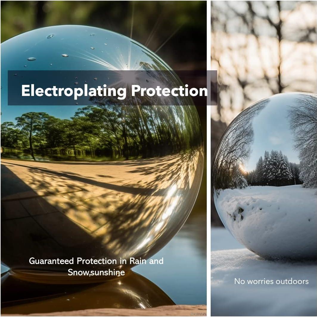 Bola de Observación de Acero Inoxidable 30cm Plata v2croft