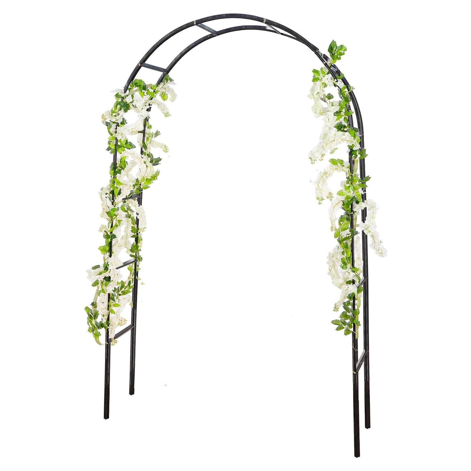 Arco de Jardín de Metal RUBFAC 139.7x238.8 cm Negro